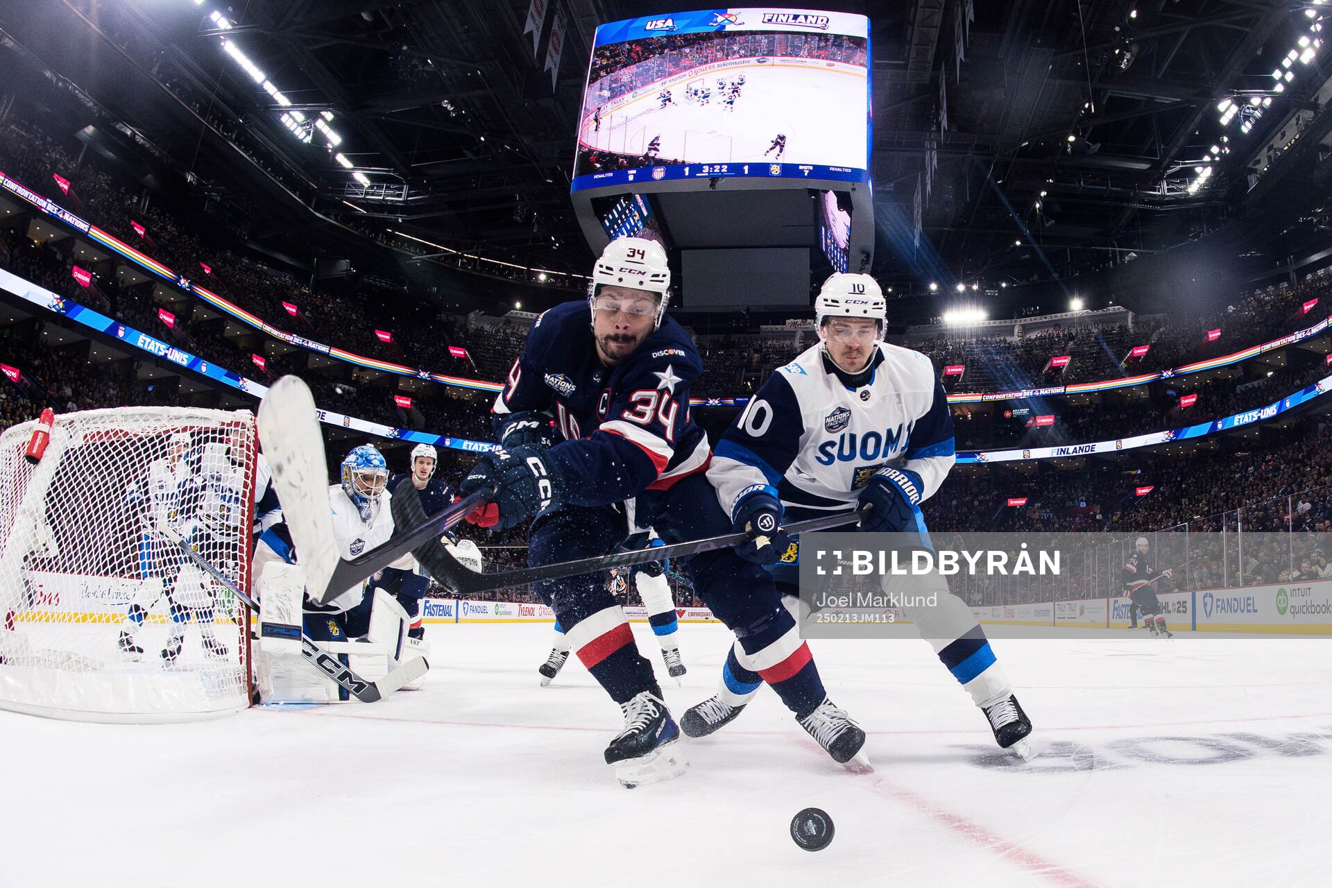 Auston Matthews of USA and Henri Jokiharju of Finland