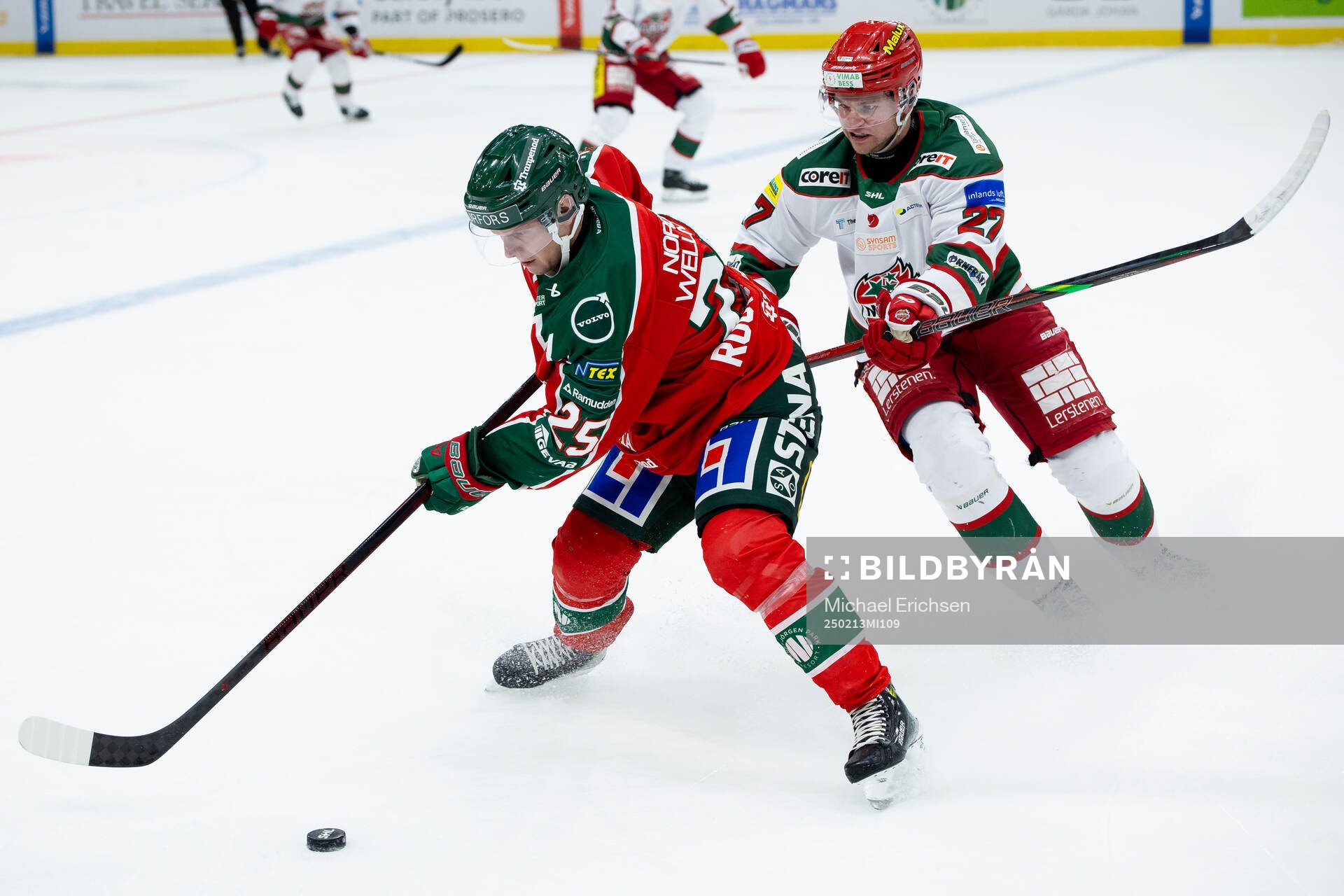 Frölundas Arttu Ruotsalainen och Modos Mattias Norlinder
