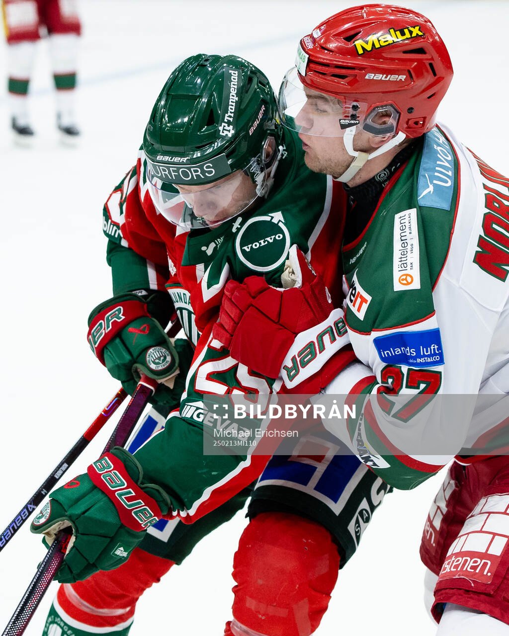 Frölundas Arttu Ruotsalainen och Modos Mattias Norlinder