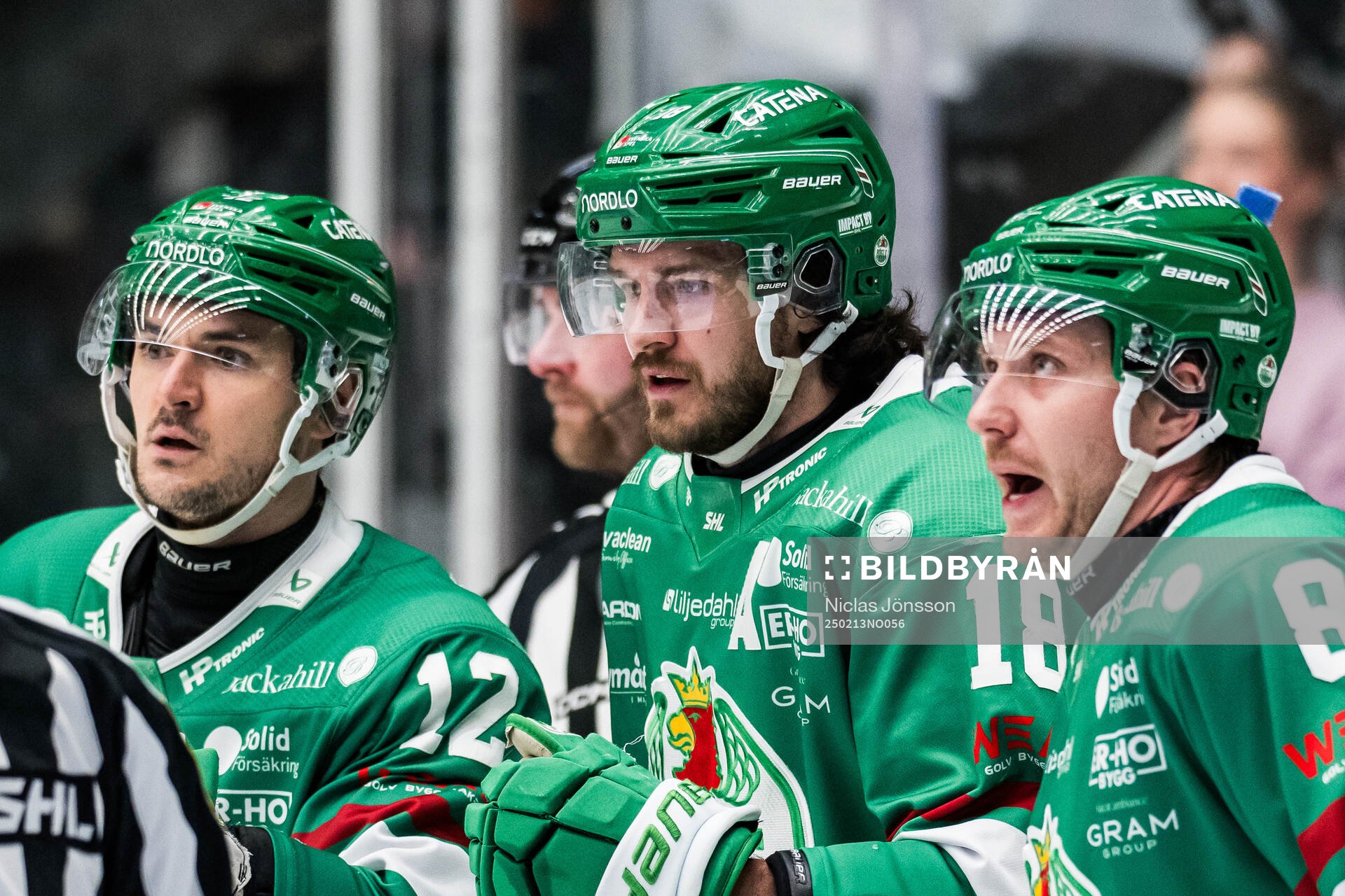 Rögles Brady Ferguson, Dennis Everberg och Linus Sandin