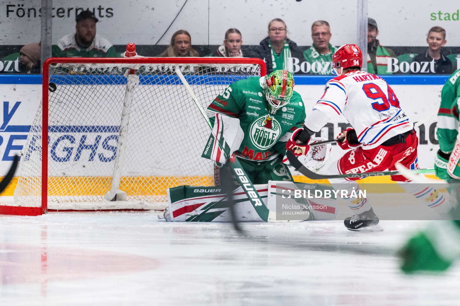 Rögles målvakt Christoffer Rifalk och Timrås Sebastian
