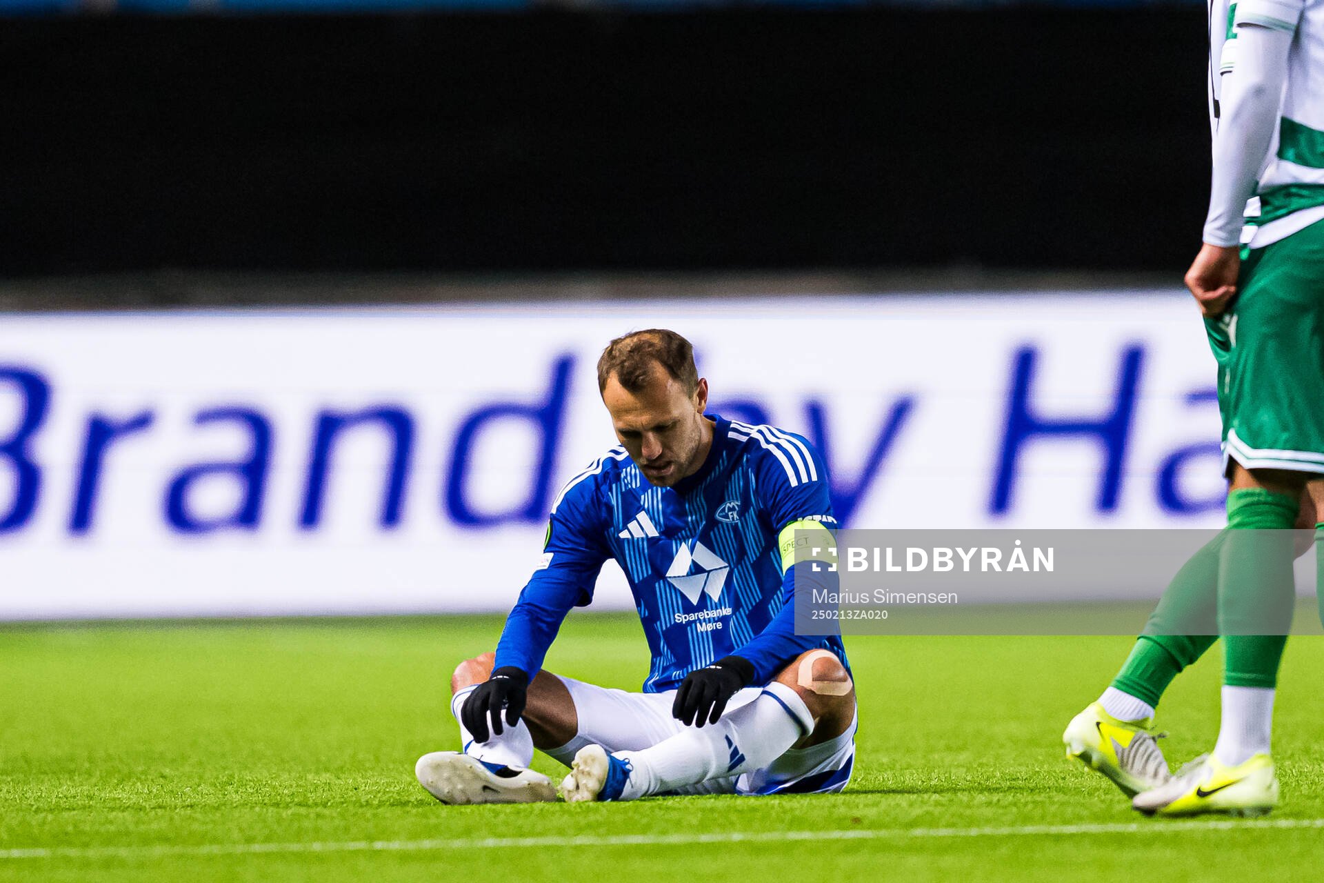Magnus Wolff Eikrem of Molde looks dejected