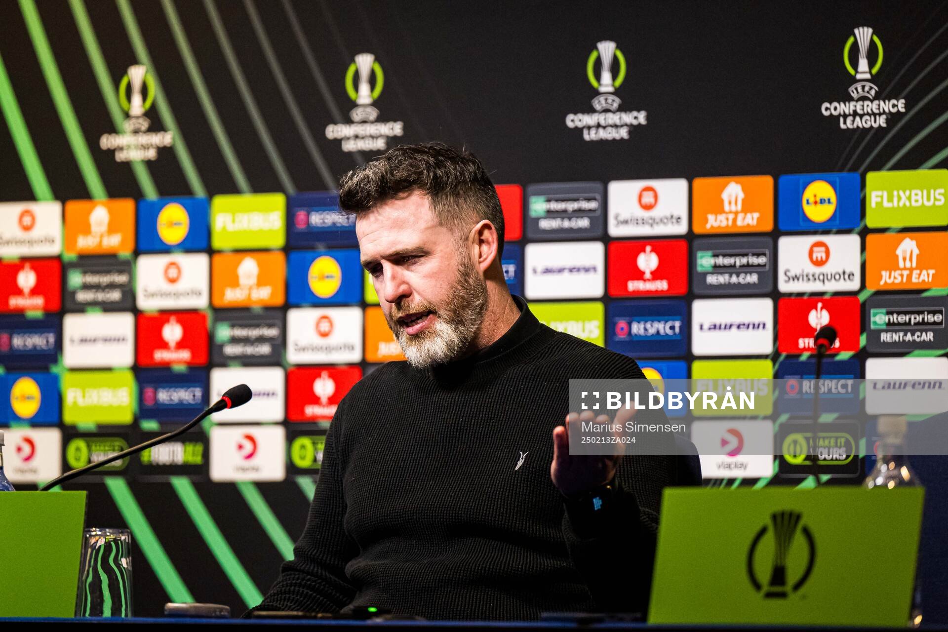 Stephen Bradley, head coach of Shamrock Rovers, at a press