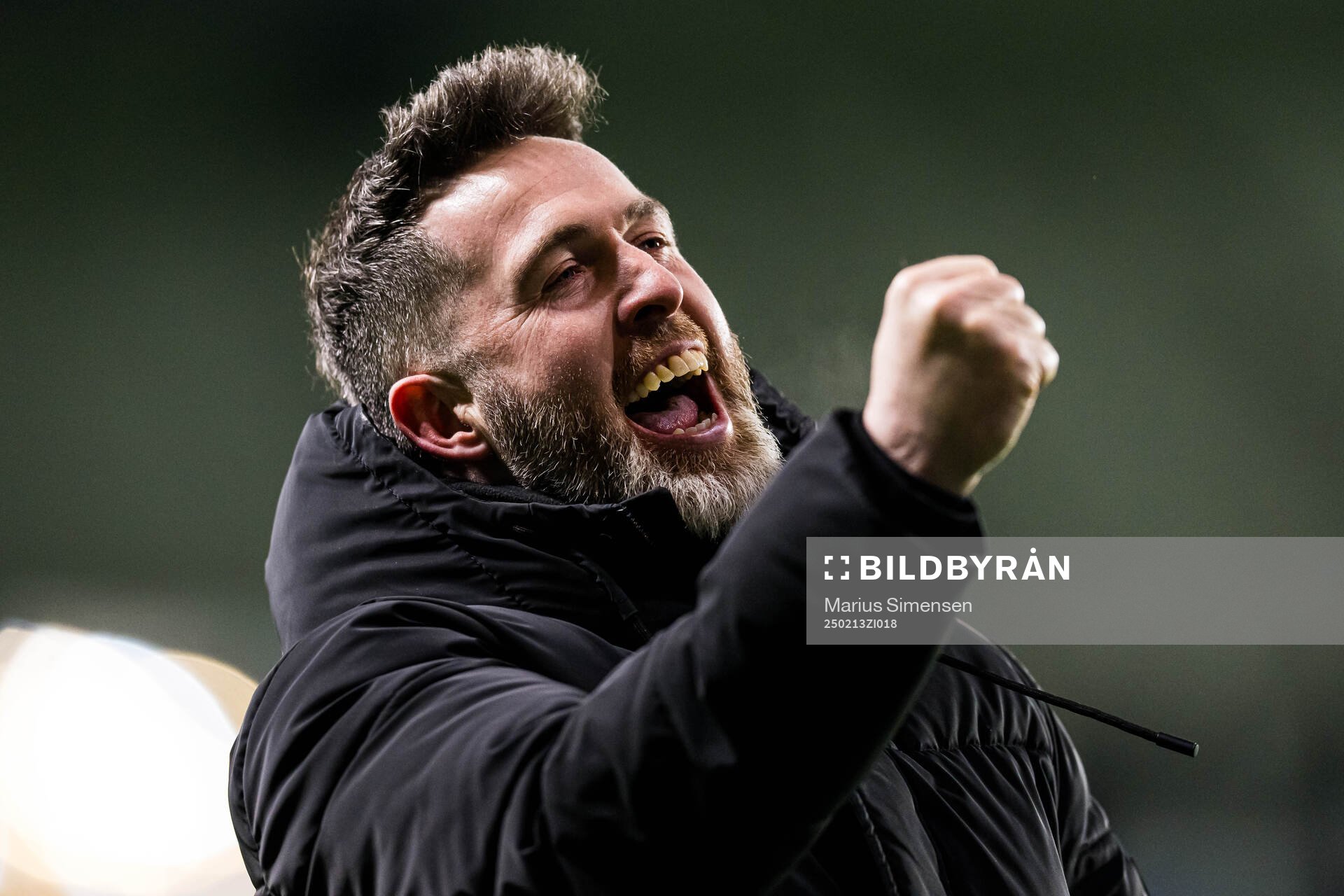 Stephen Bradley, head coach of Shamrock Rovers, celebrates