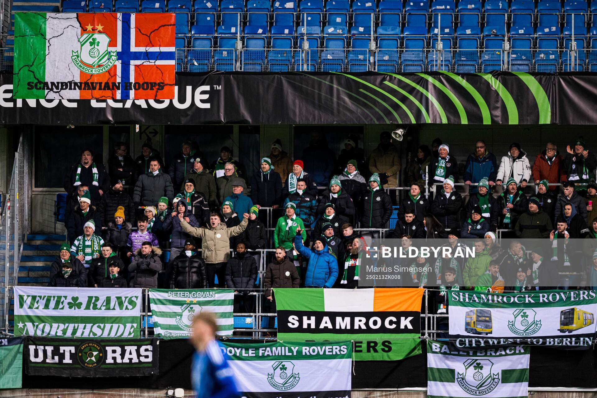 Spectators in the stands