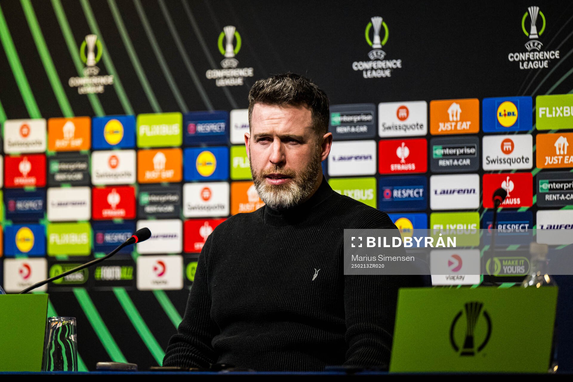 Stephen Bradley, head coach of Shamrock Rovers, at a press