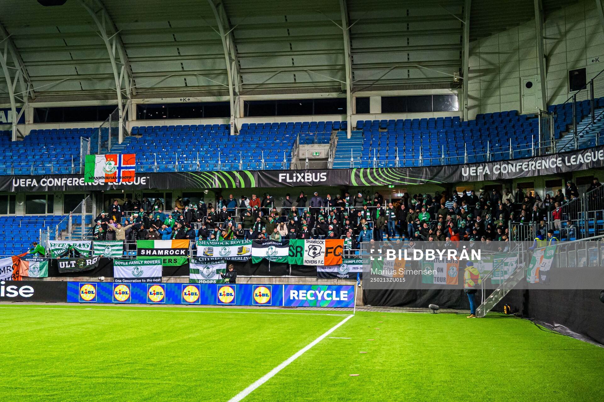 Spectators in the stands