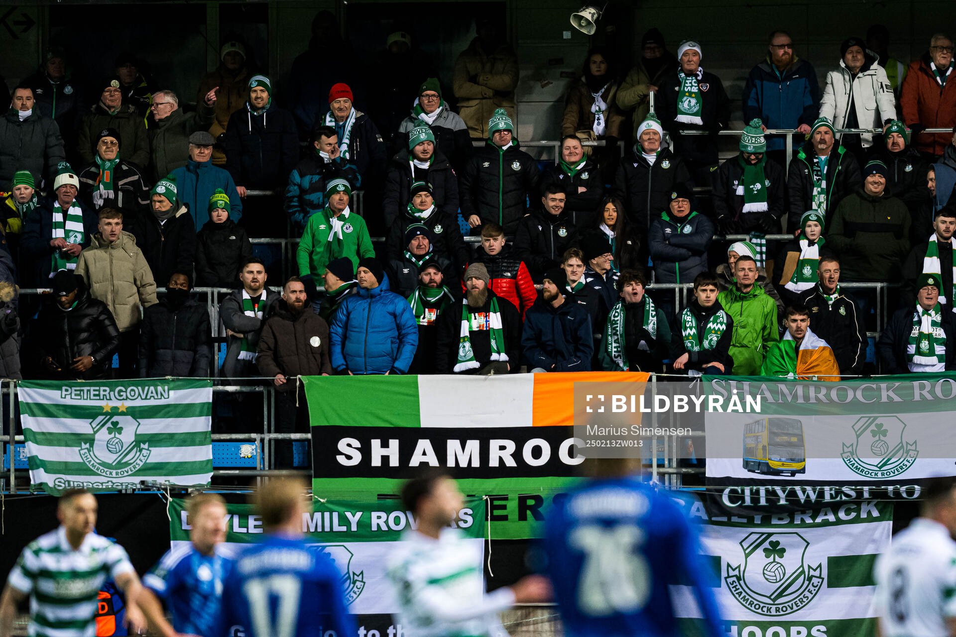 Spectators in the stands