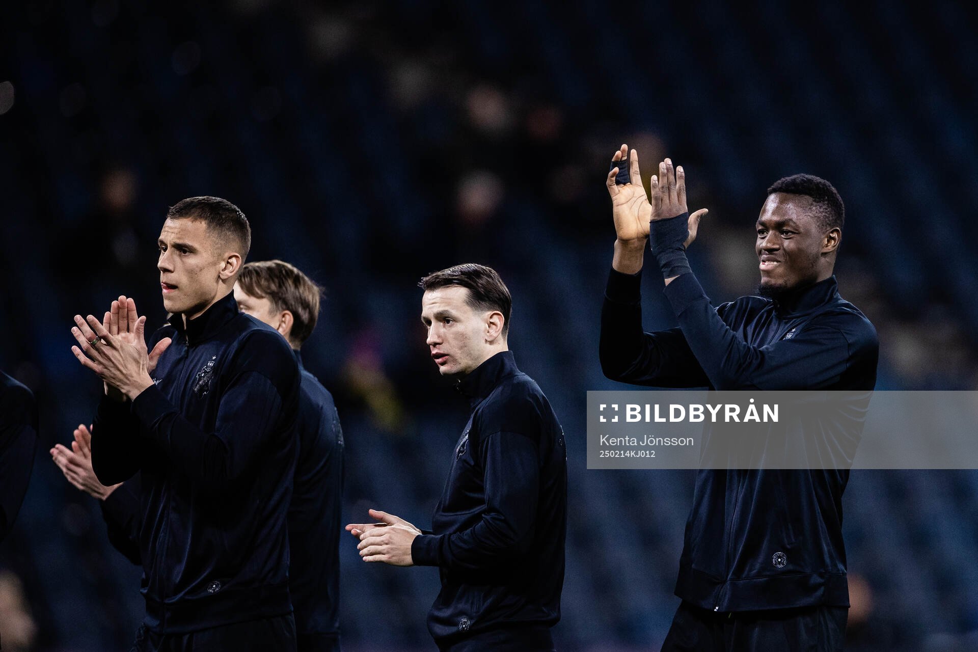 AIKs Filip Benkovic, Bersant Celina och Emmanuel Gono