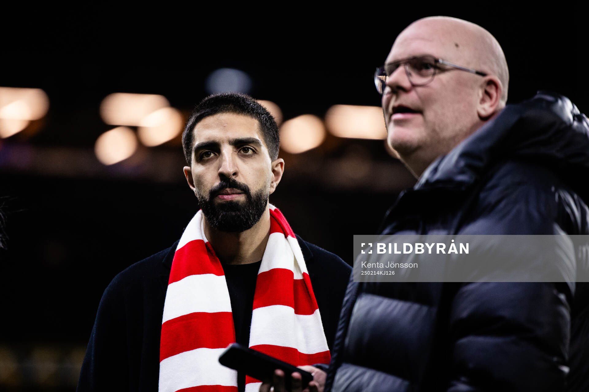 Degerfors assisterande sportchef Sean Sabetkar inför fotbollsmatchen i Svenska Cupen mellan AIK och Degerfors den 14 februari 2025 i Stockholm.