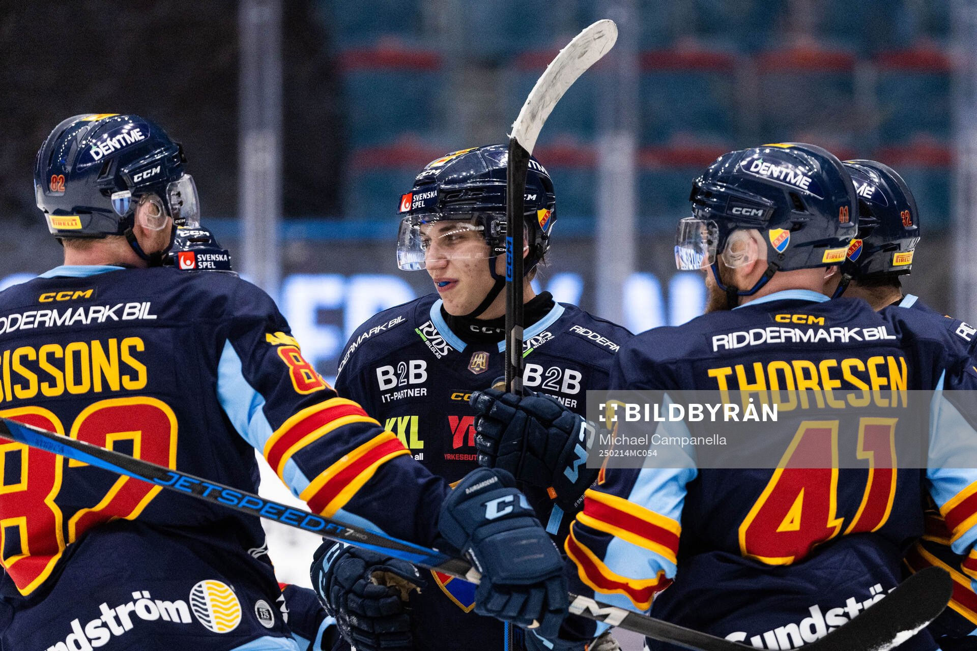 Djurgårdens Victor Eklund jublar