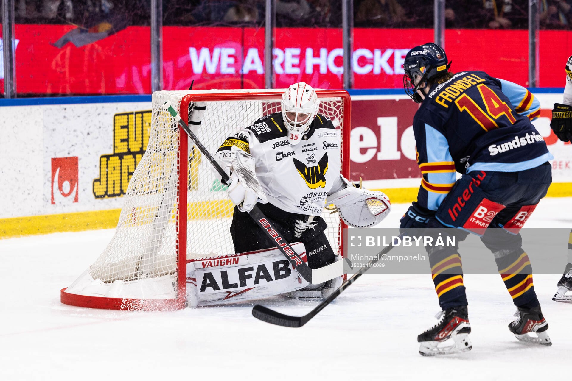 Djurgårdens Anton Frondell gör 6-1 bakom Västerås