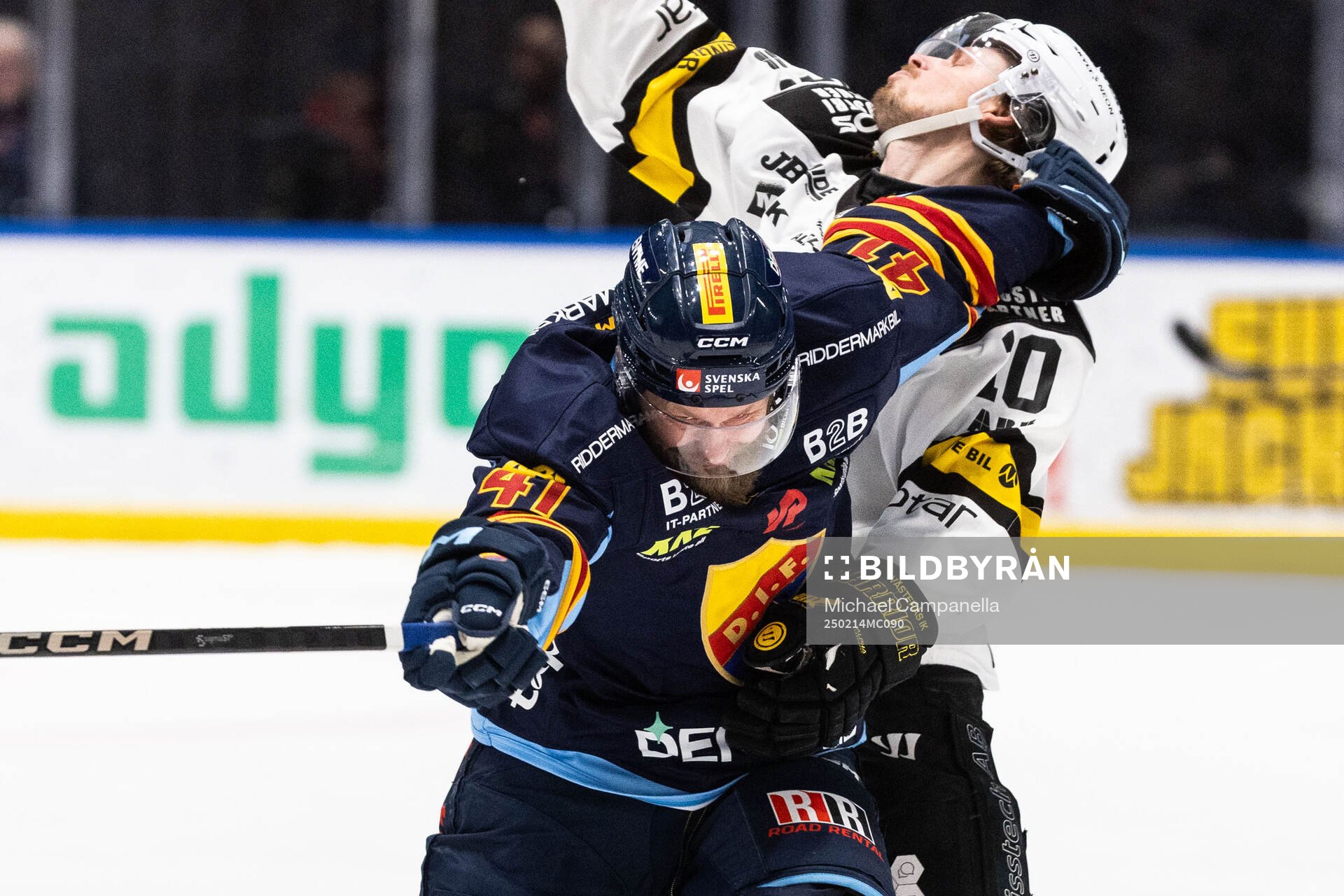 Djurgårdens Patrick Thoresen och Västerås Jimmie Jansson