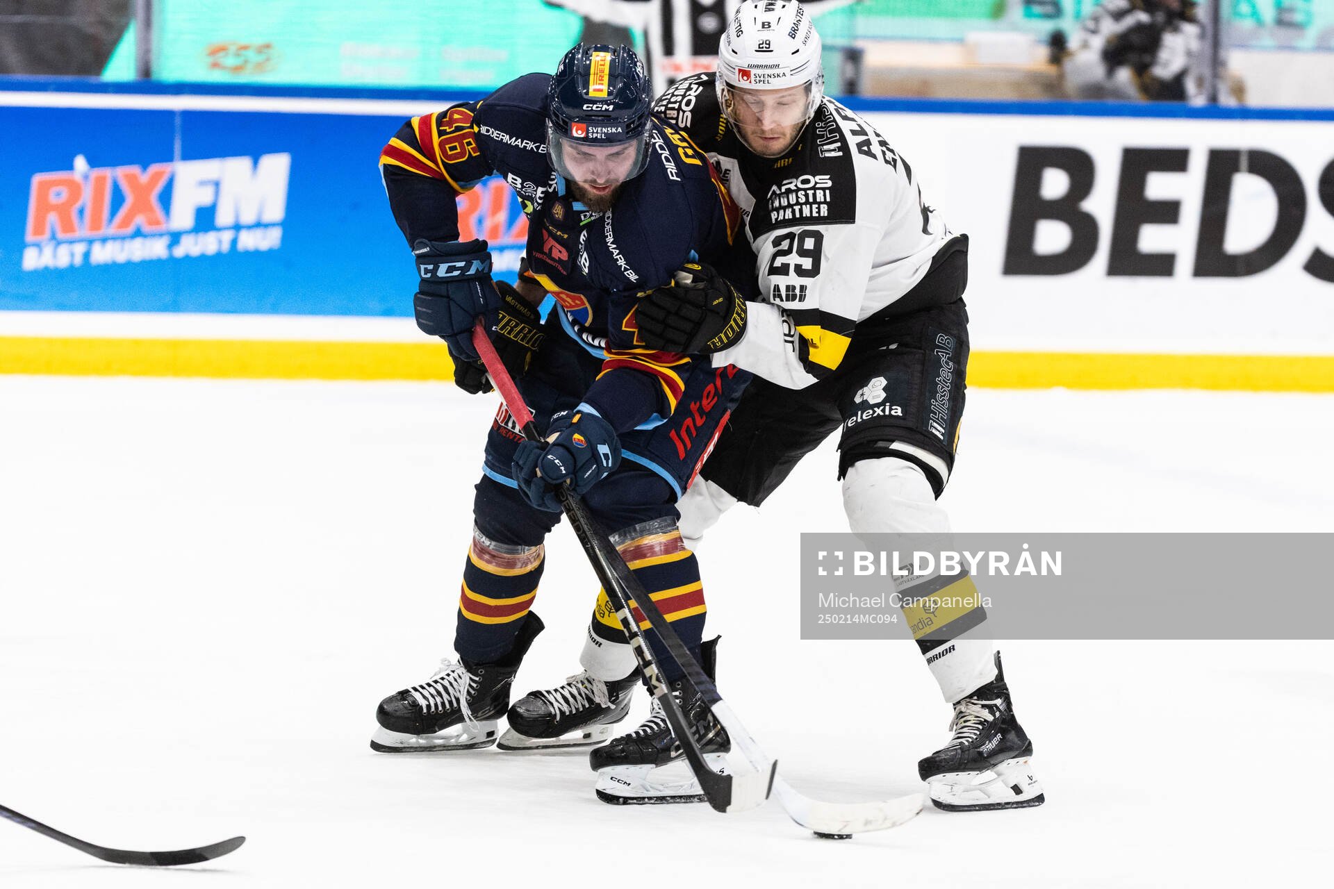 Djurgårdens Albin Grewe och Västerås Eric Engstrand