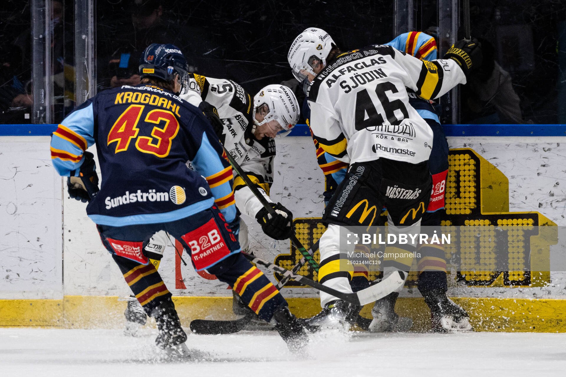 Djurgårdens och Västerås spelare