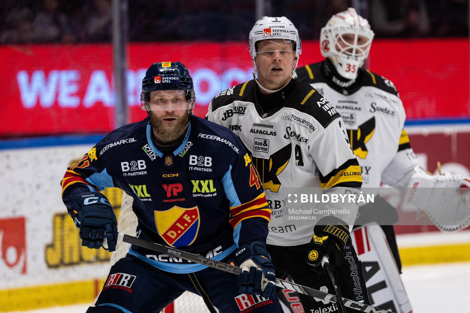 Djurgårdens Patrick Thoresen och Västerås Niklas Folin
