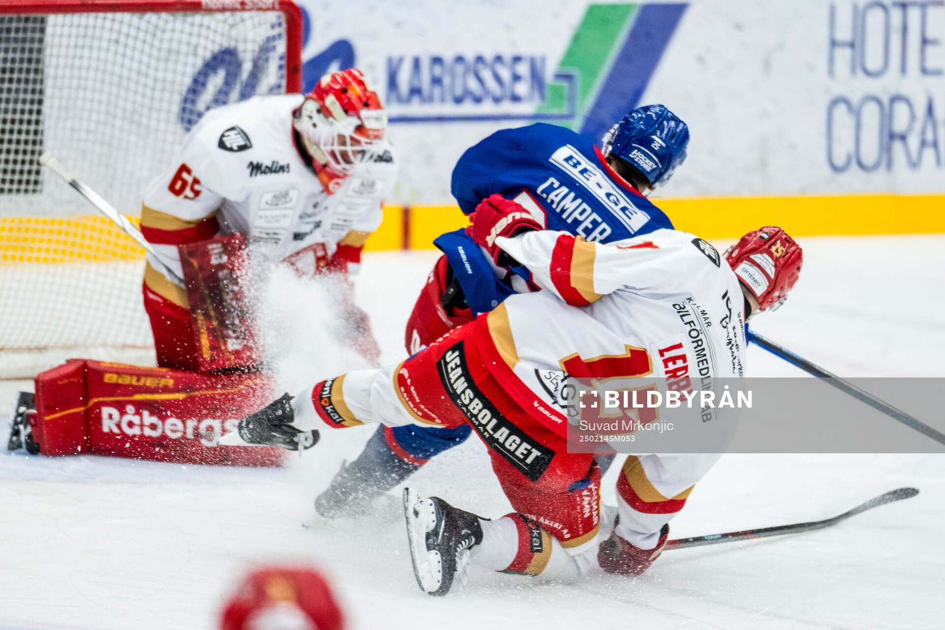 Kalmars målvakt Jacob Crespin och Oskarshamns Carter