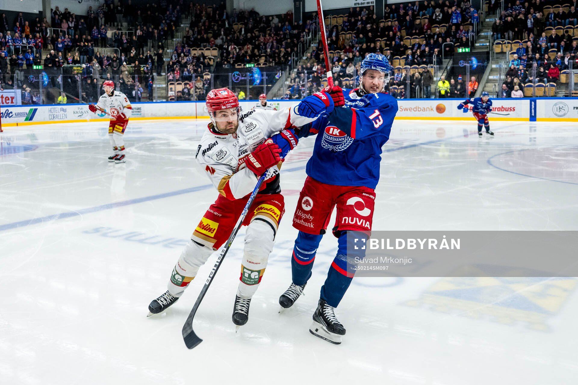 Kalmars Gabriel Olsson och Oskarshamns Rasmus Bengtsson