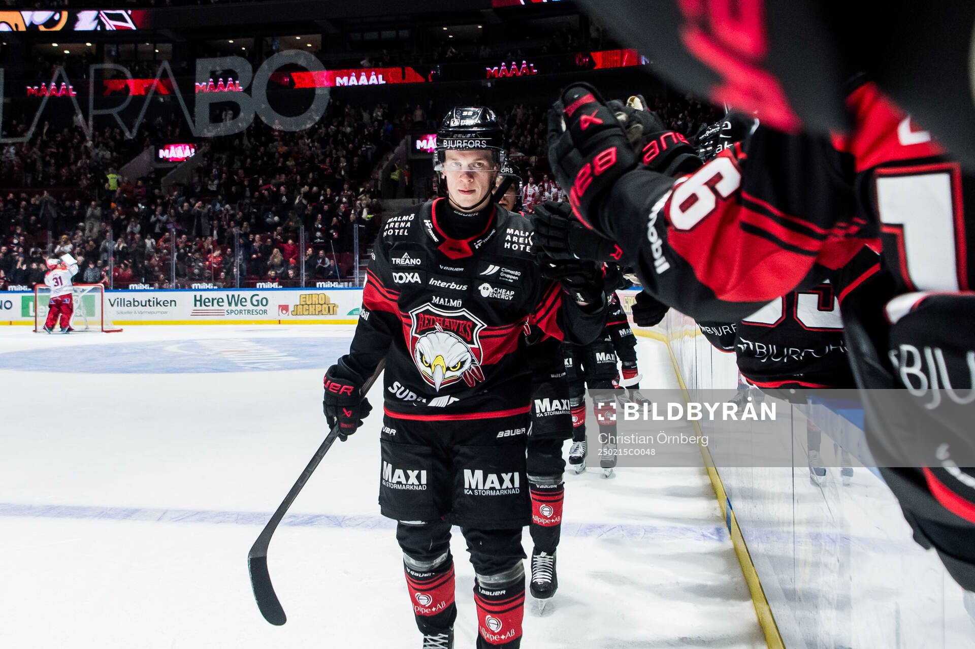 Malmö Redhawks Joona Ikonen jublar