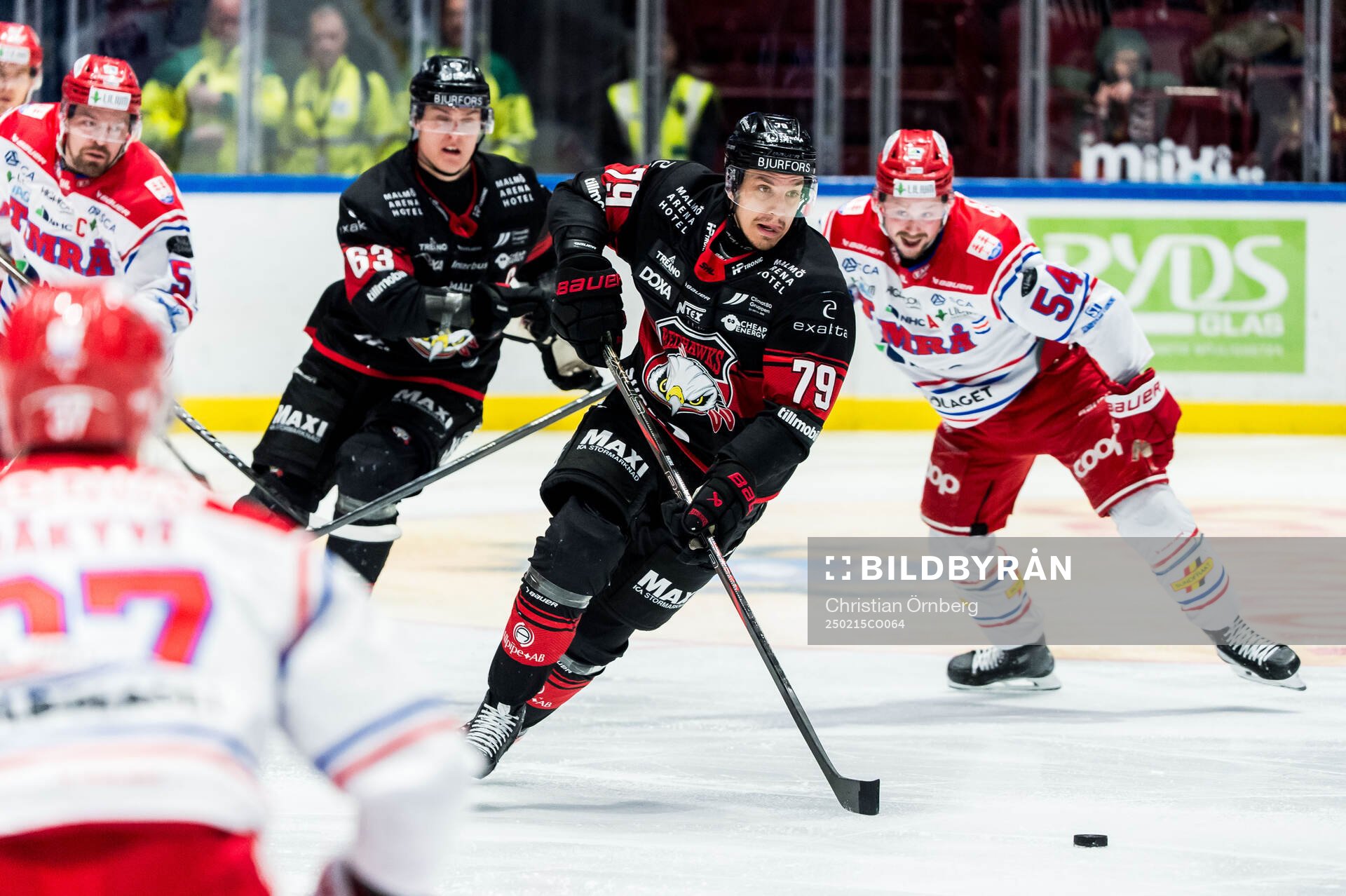 Malmö Redhawks Jakub Galvas och Timrås Jonathan Dahlén