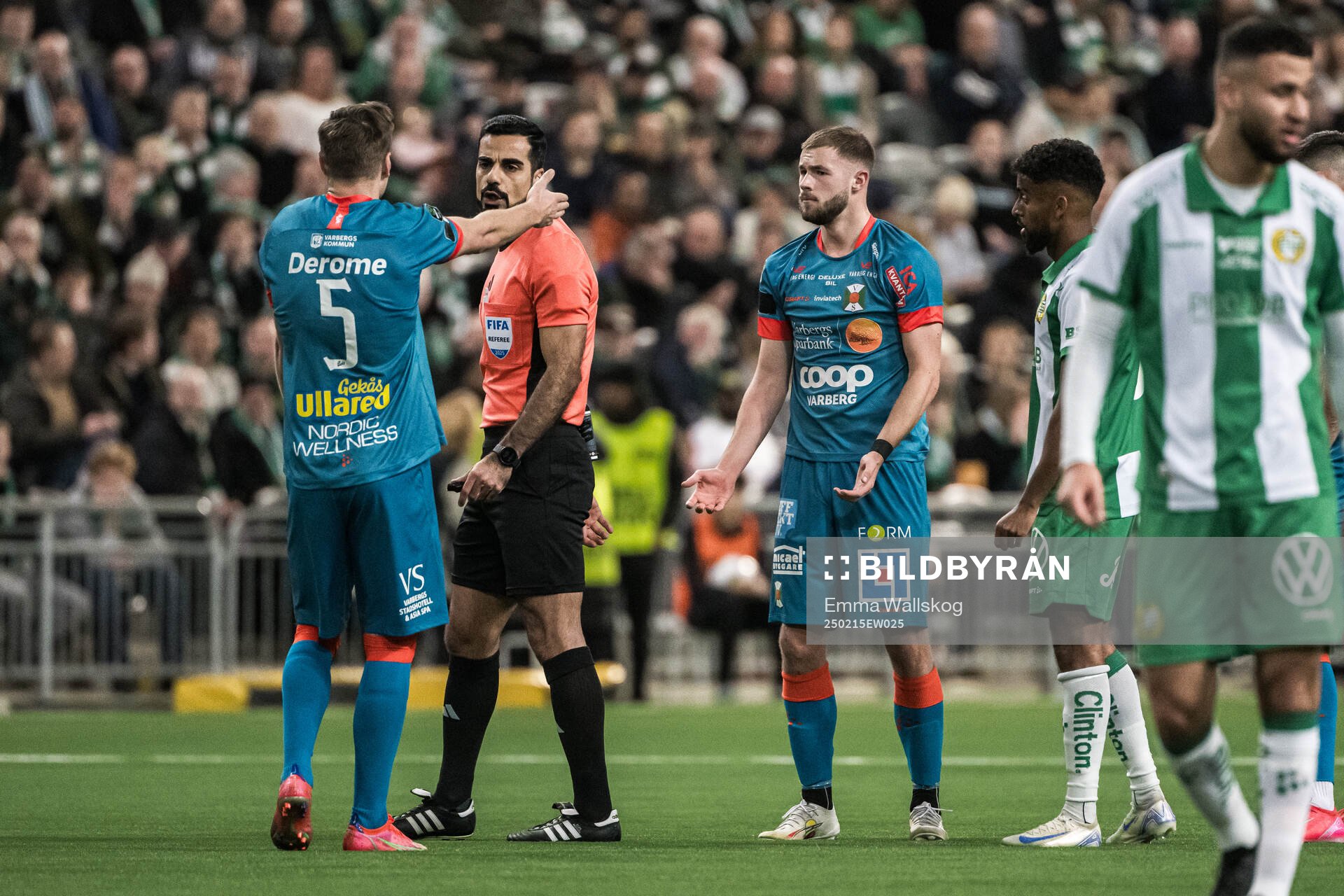 Varbergs Albin Winbo och Oliver Alfonsi reagerar