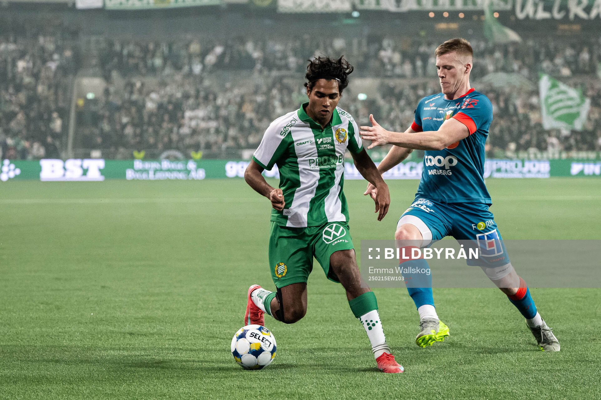 Hammarbys Jonathan Karlsson och Varbergs Emil Hellman