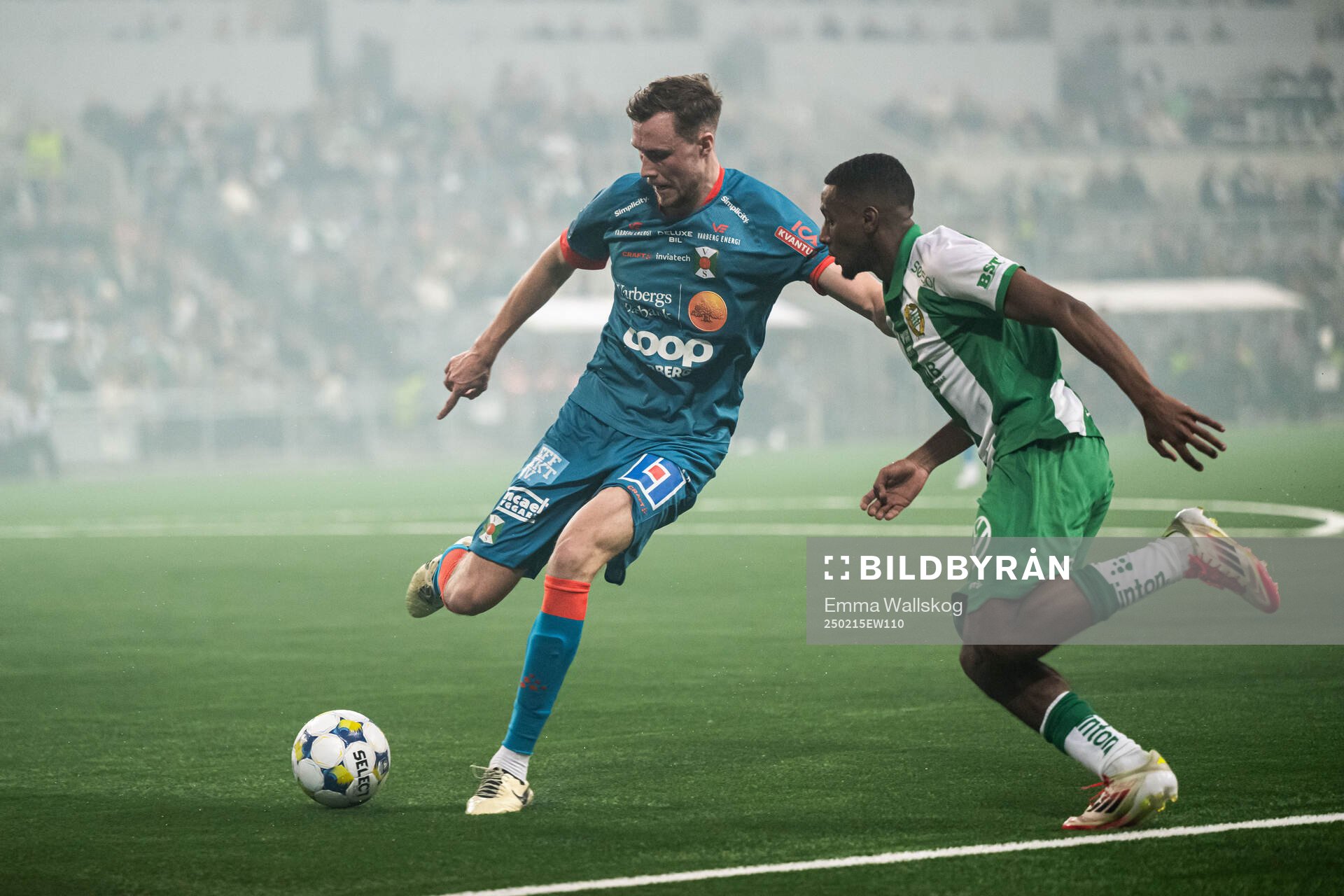 Varbergs Niklas Dahlström och Hammarbys Paulos Abraham