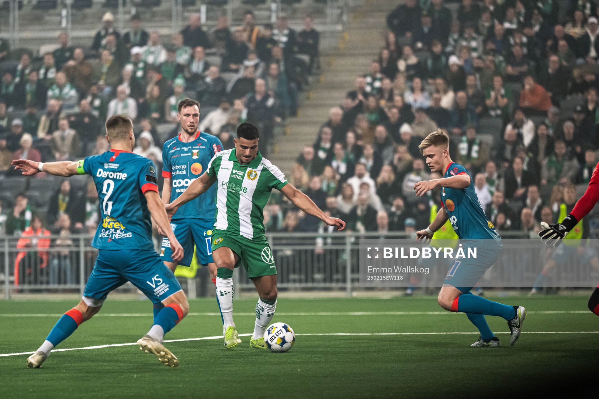 Hammarbys Jusef Erabi mot Varbergs Gustav Broman och Edvin