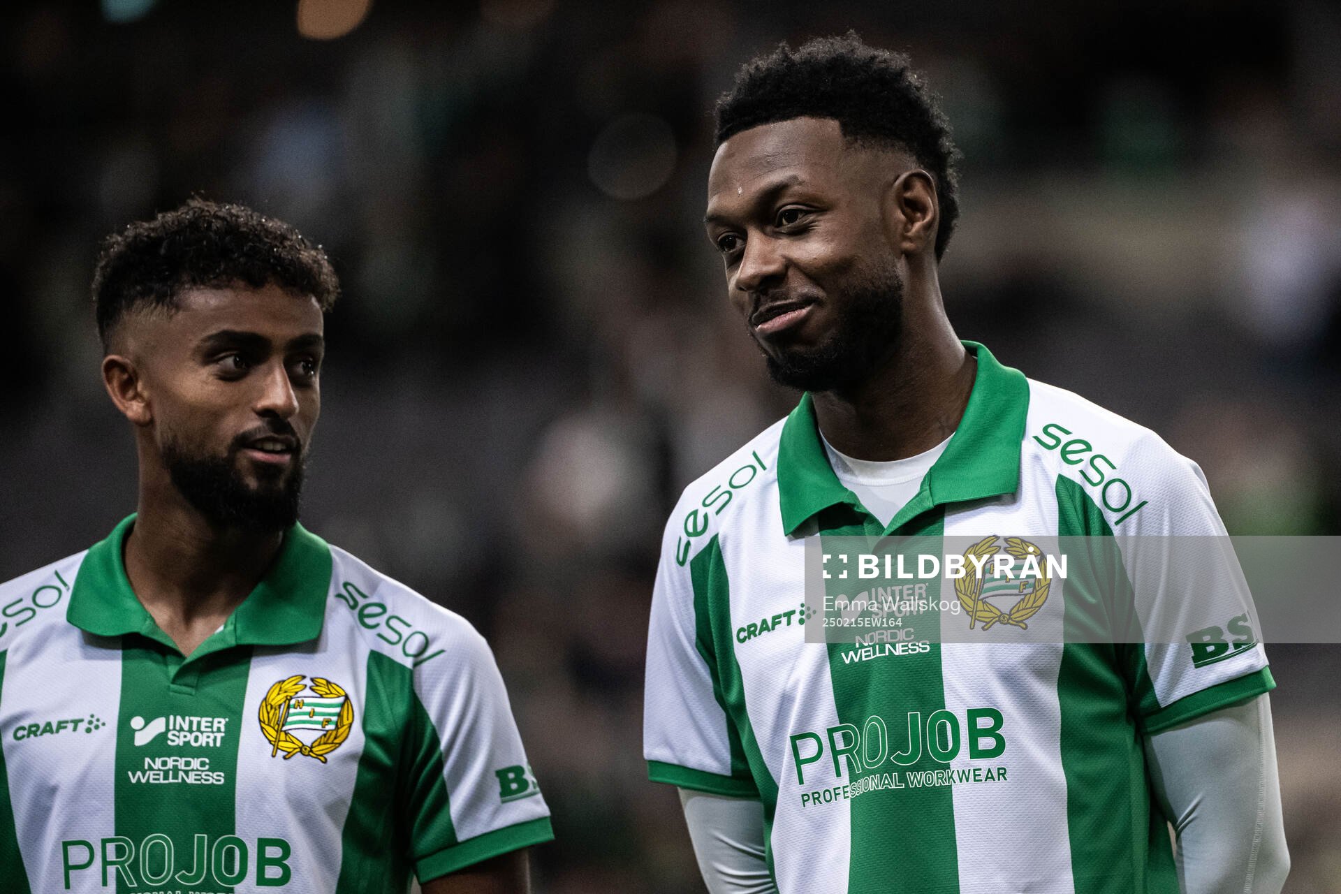 Hammarbys Tesfaldet Tekie och Shaquille Pinas