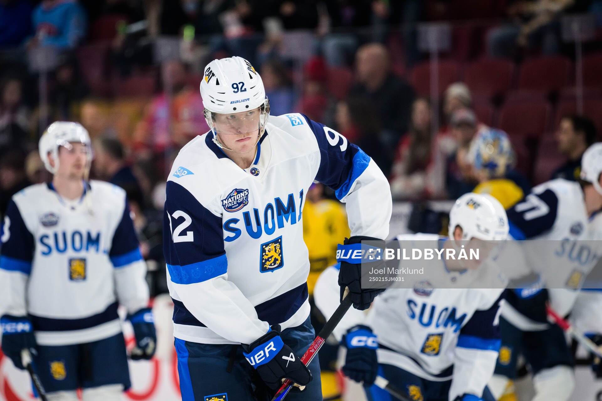 Patrik Laine of Finland at warm-up
