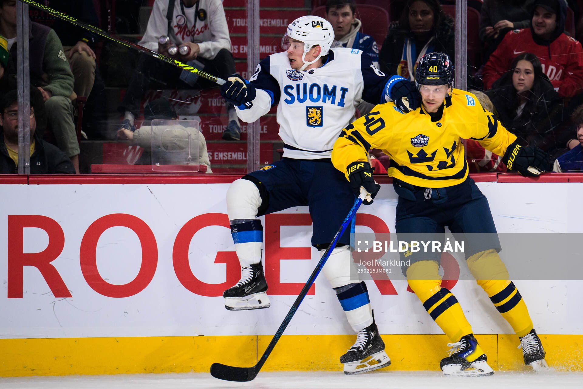 Artturi Lehkonen of Finland and Elias Pettersson of Sweden