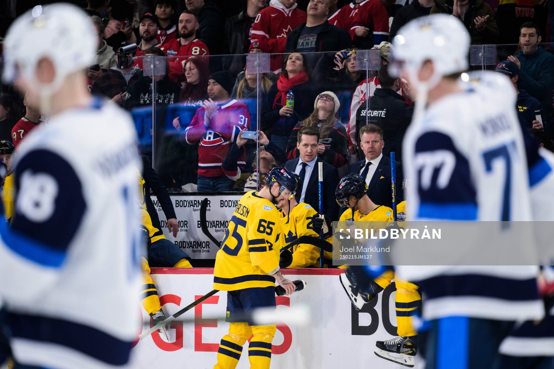 Head coach Sam Hallam and assistant coach Daniel Alfredsson