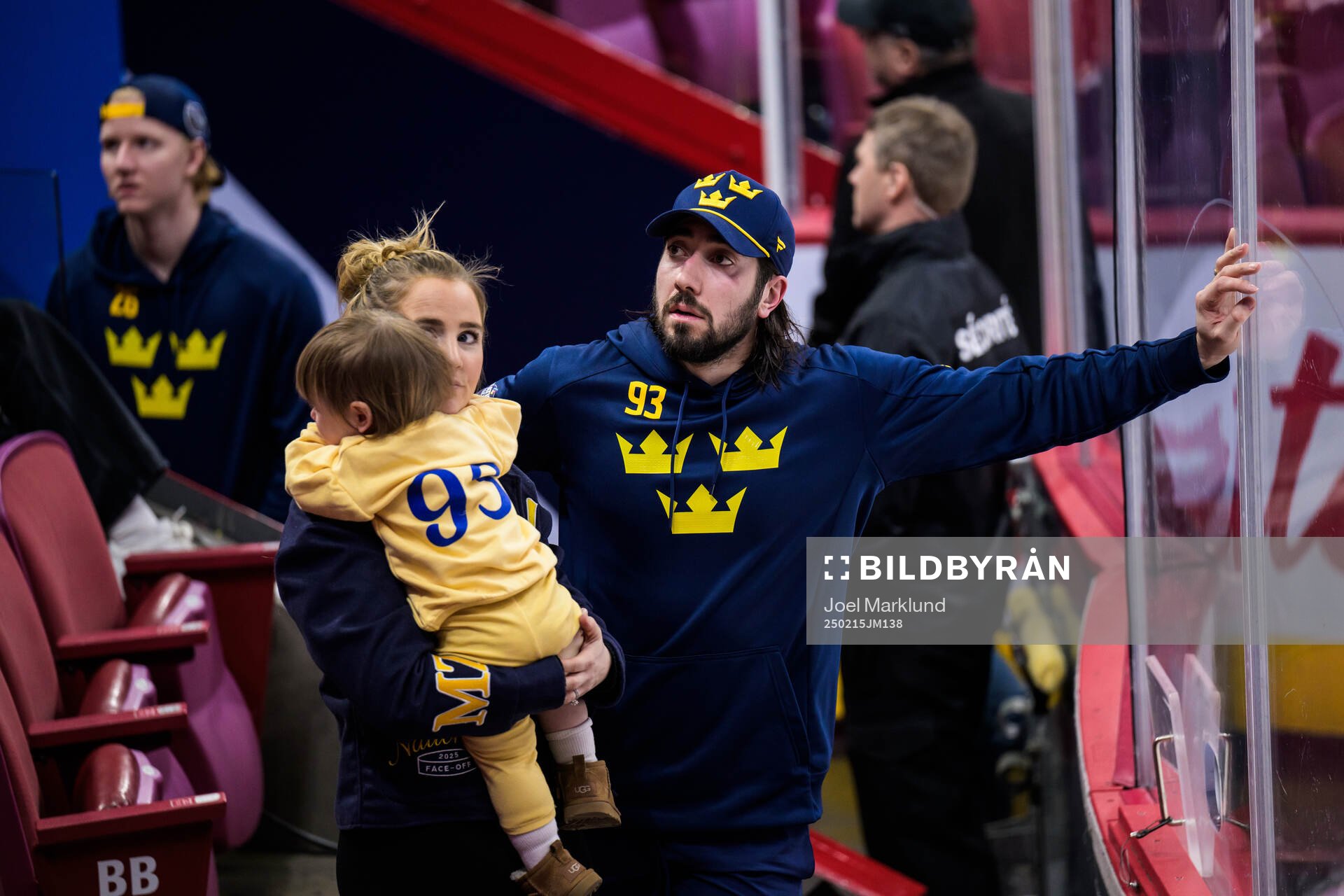 Mika Zibanejad of Sweden with his wife Irma Zibanejad and