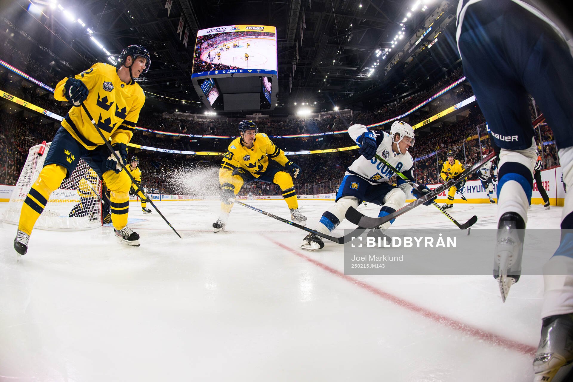 Gustav Forsling and Joel Eriksson Ek of Sweden and Mikael