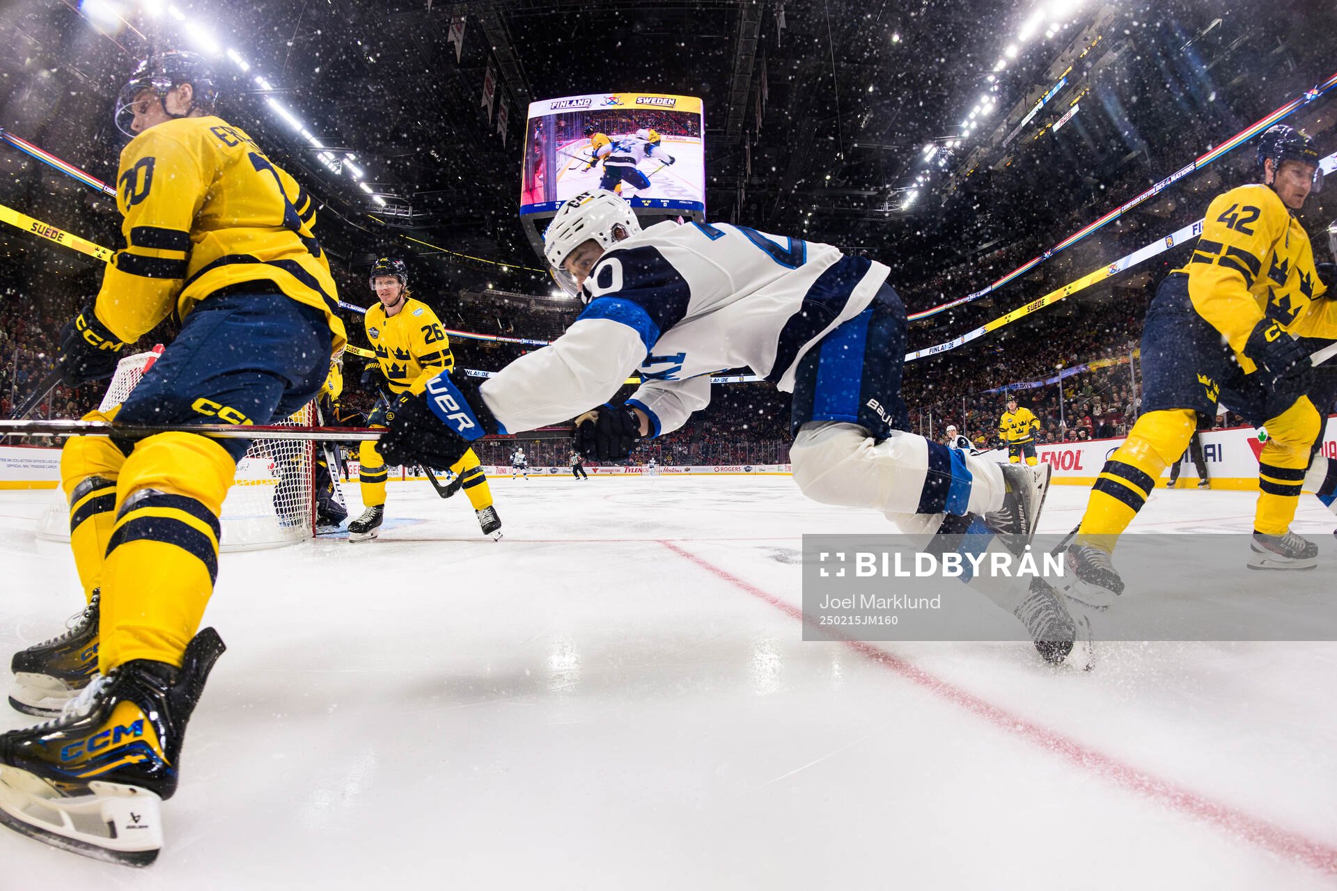 Joel Eriksson Ek, Rasmus Dahlin and Gustav Forsling of