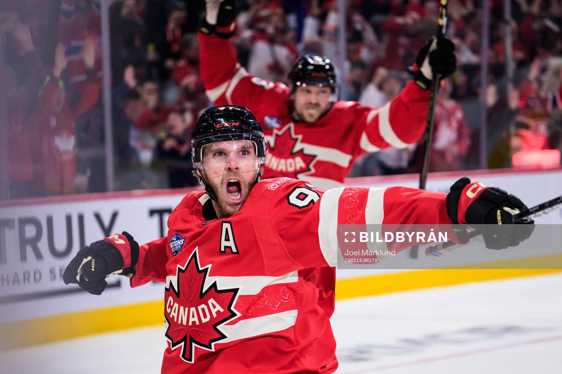Connor McDavid of Canada celebrates