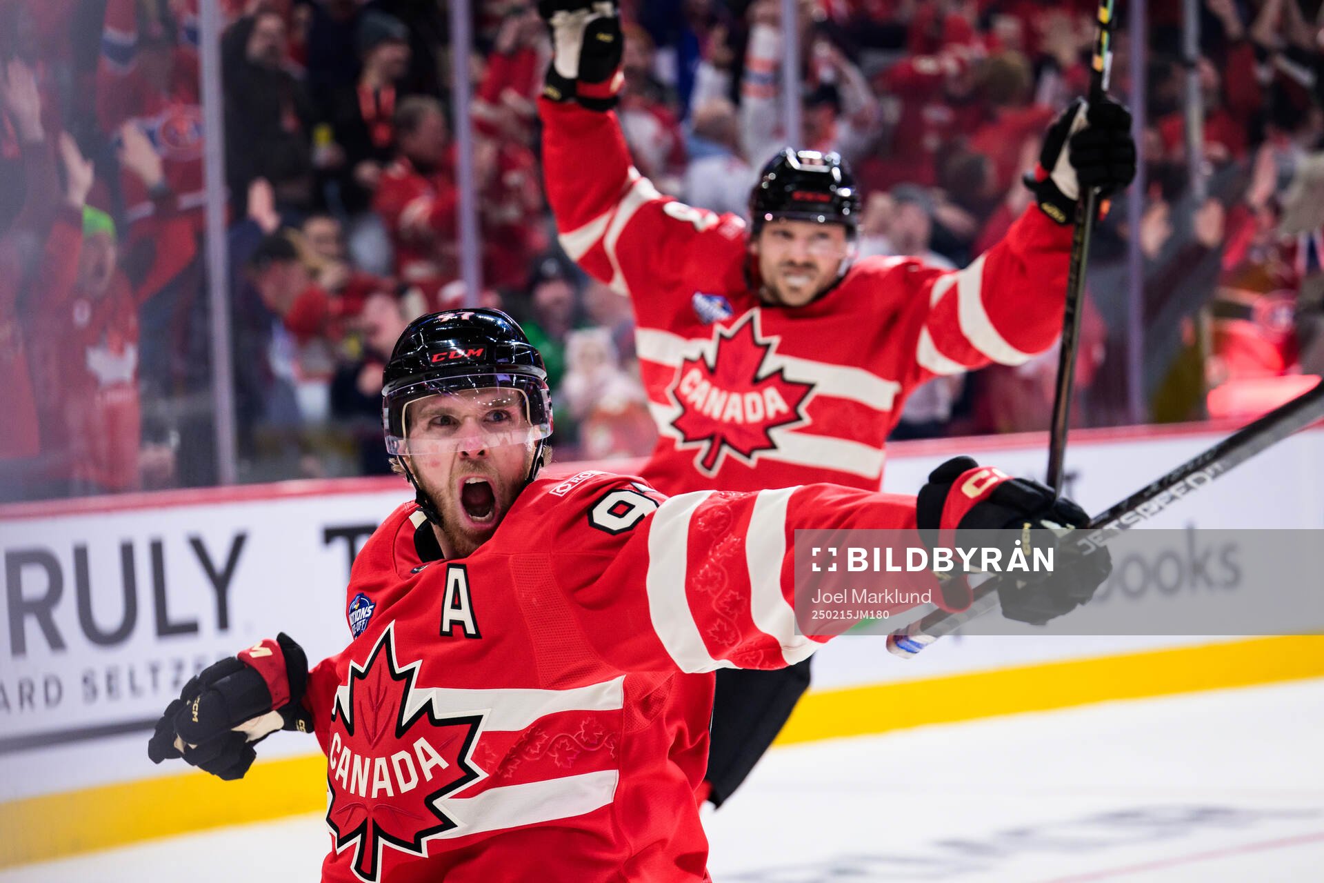 Connor McDavid of Canada celebrates