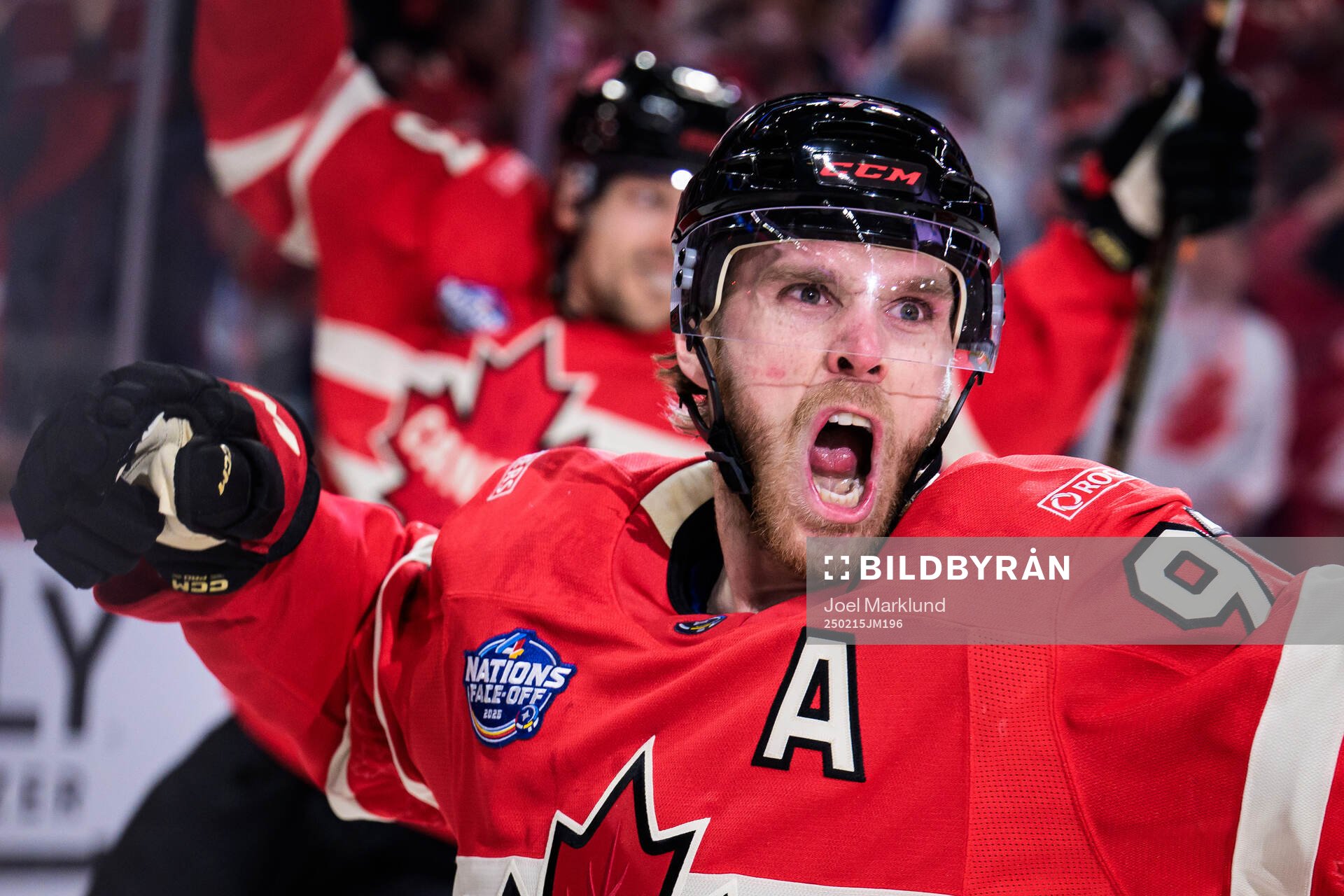 Connor McDavid of Canada celebrates