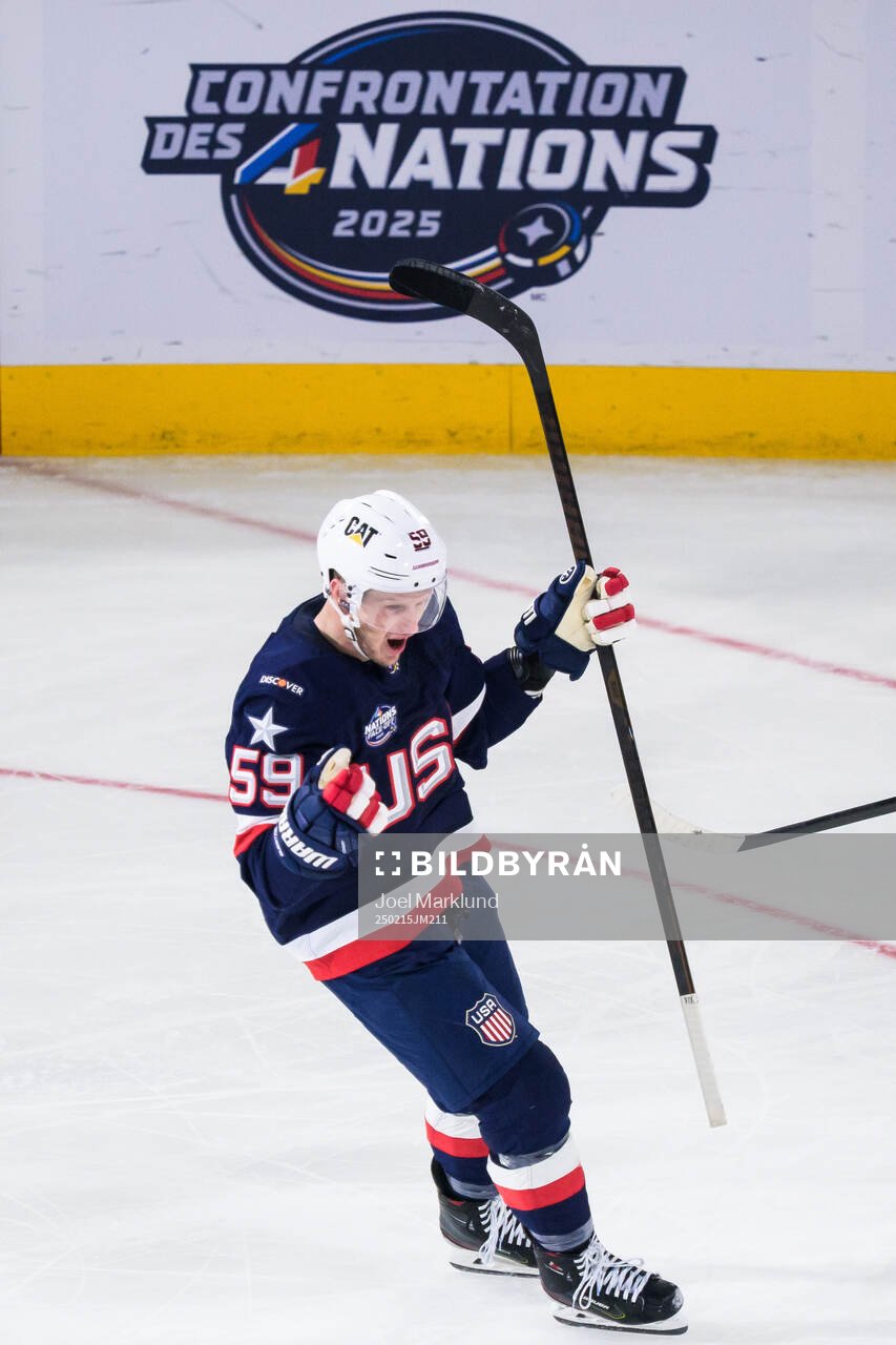 Jake Guentzel of USA celebrates
