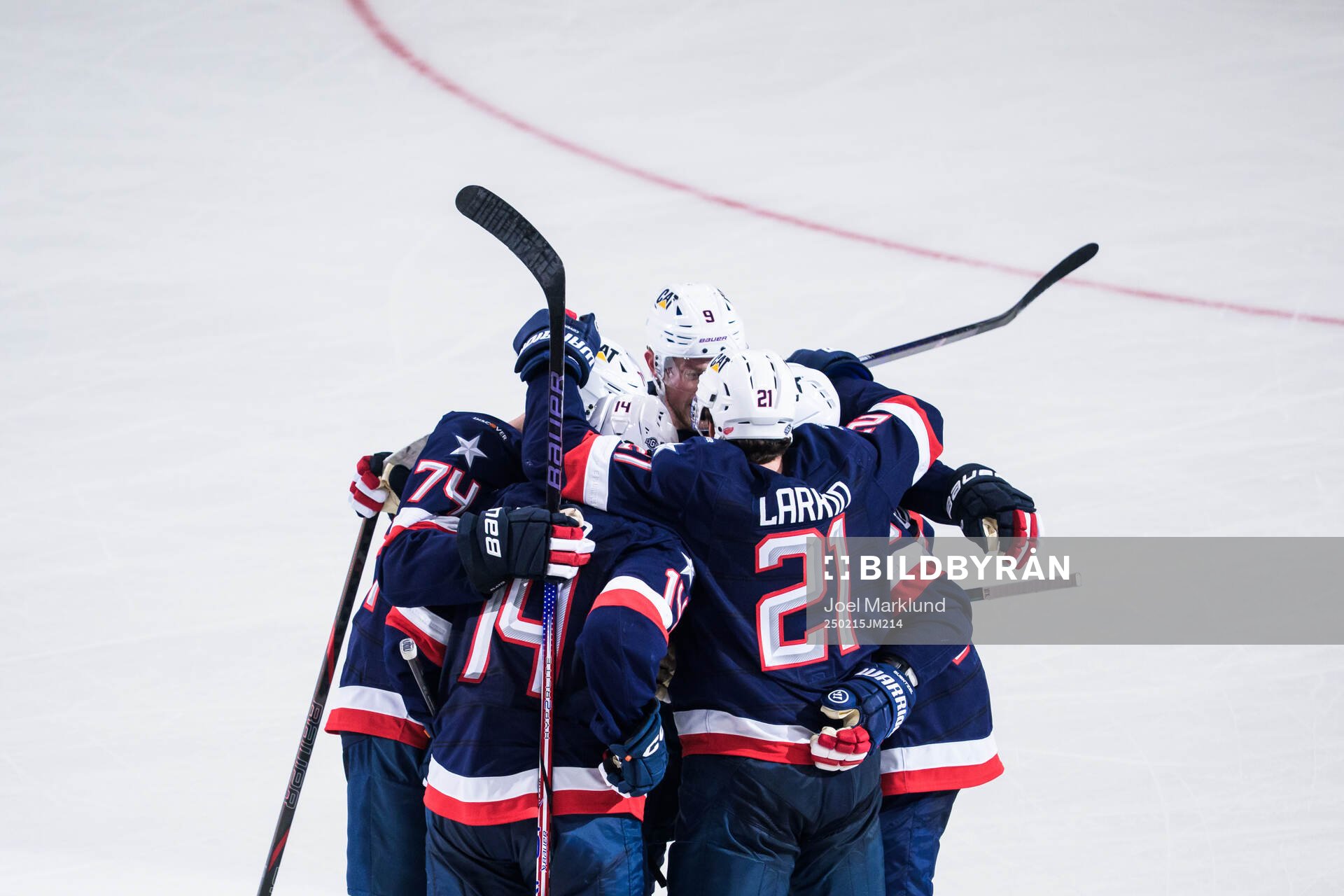 Jaccob Slavin, Brock Faber, Jack Eichel, Dylan Larkin and