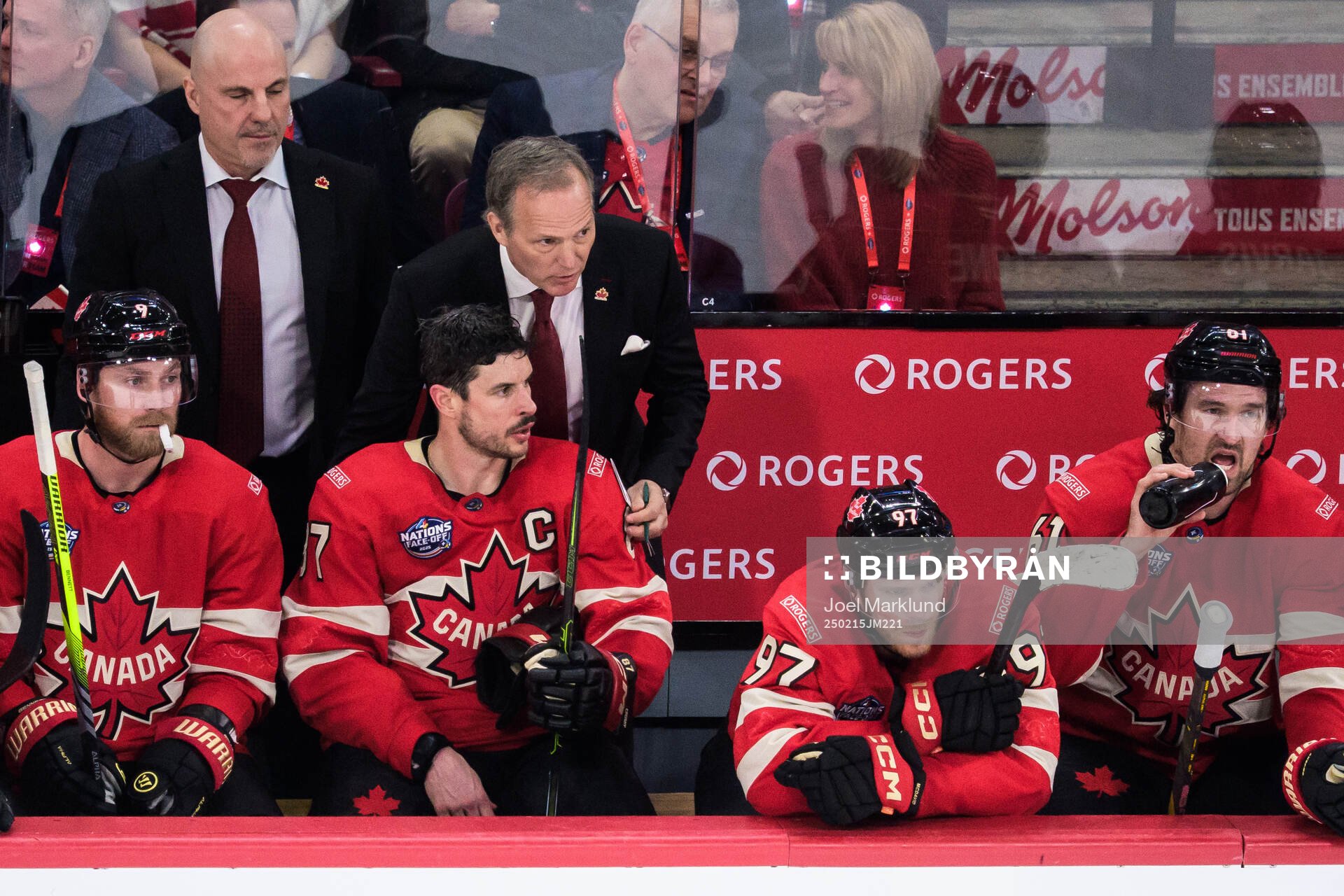 Sam Bennett, Sidney Crosby, Connor McDavid and Mark Stone