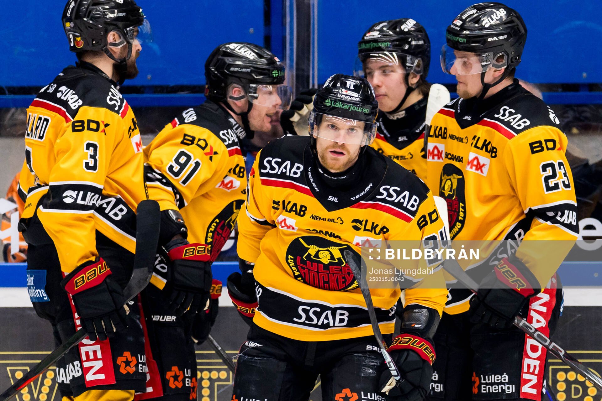 Luleås Brendan Shinnimin jublar med lagkamrater