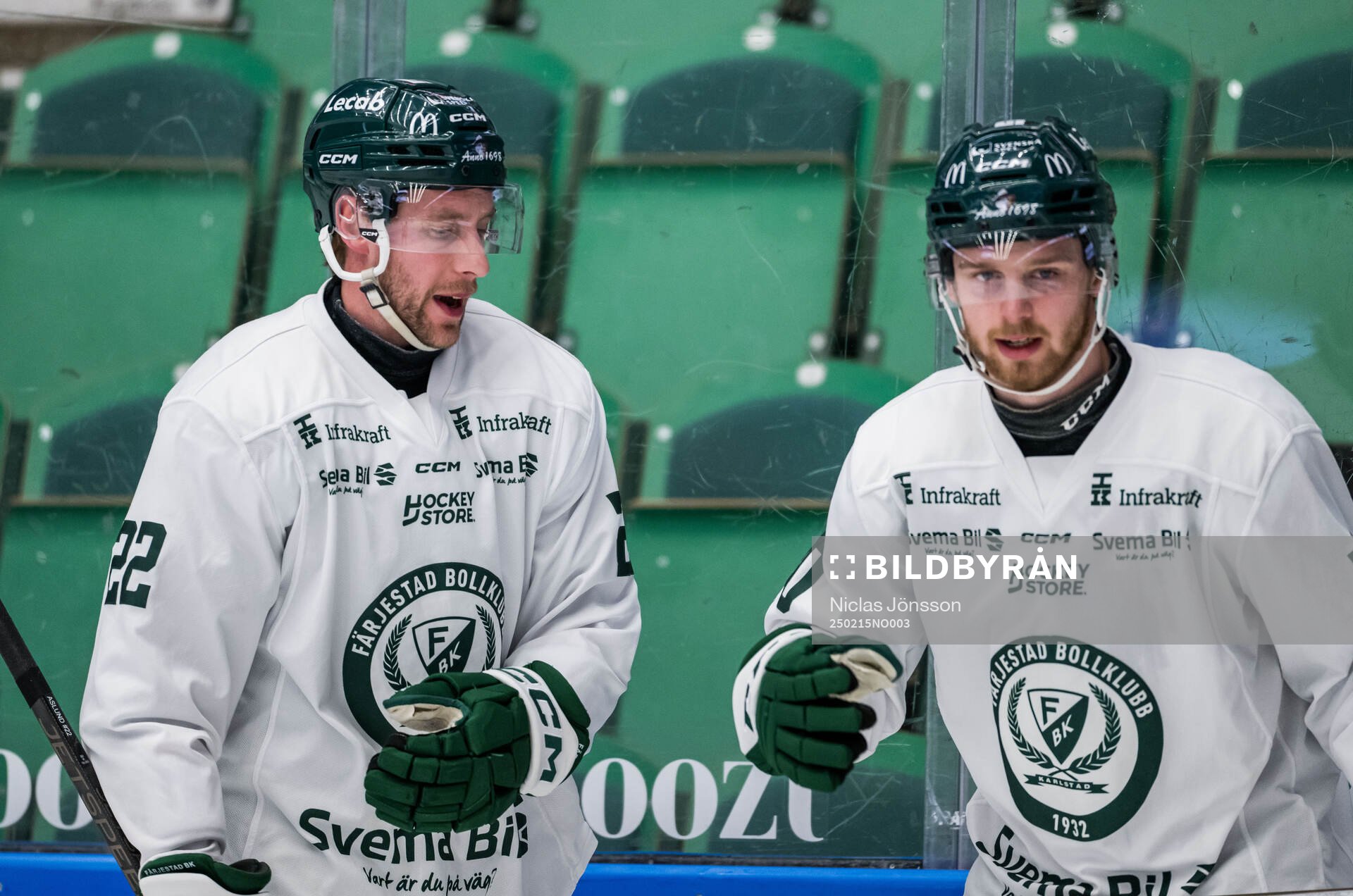 Färjestads Per Åslund och Marcus Westfält