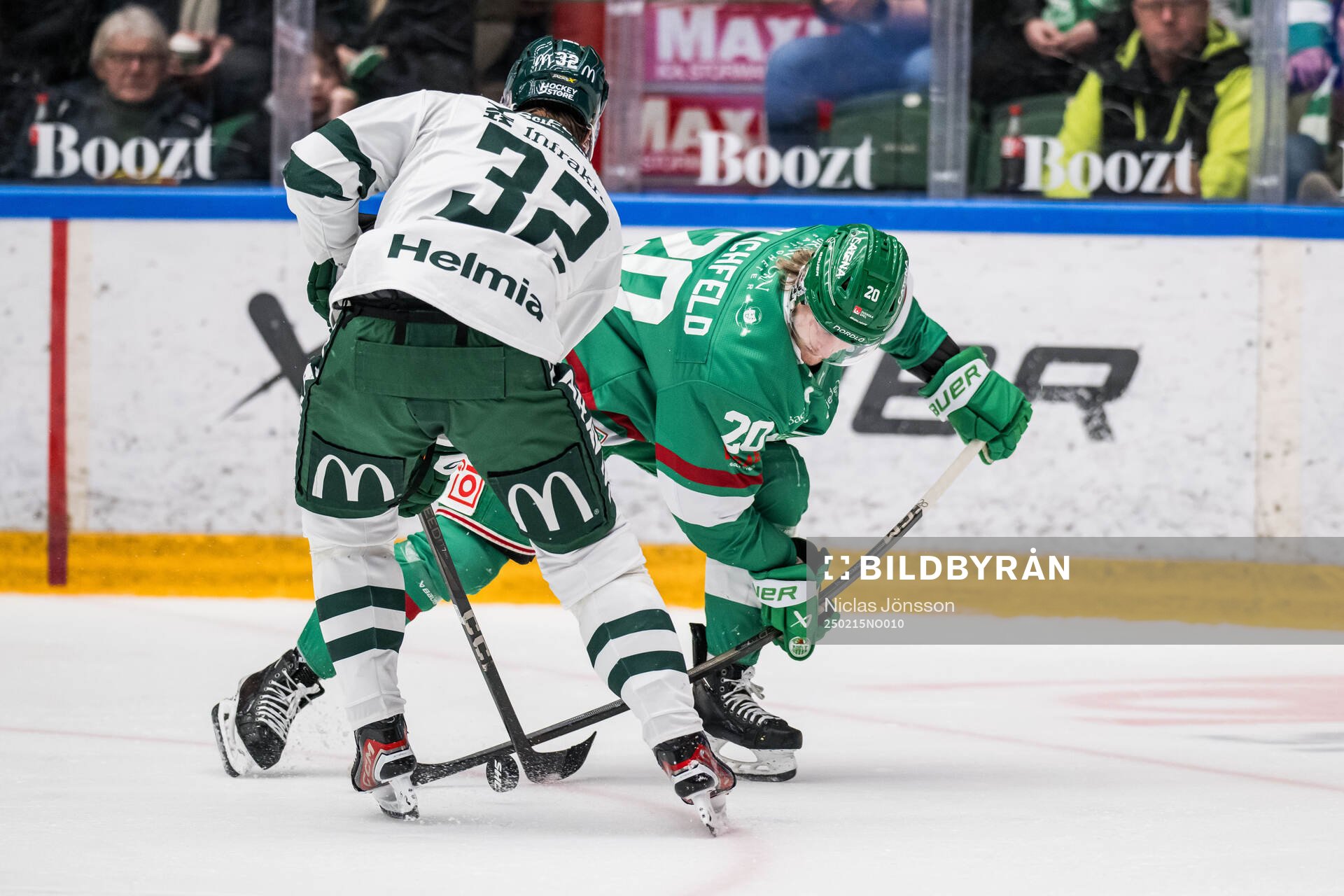 Färjestads Magnus Nygren och Rögles Joachim Blichfeld