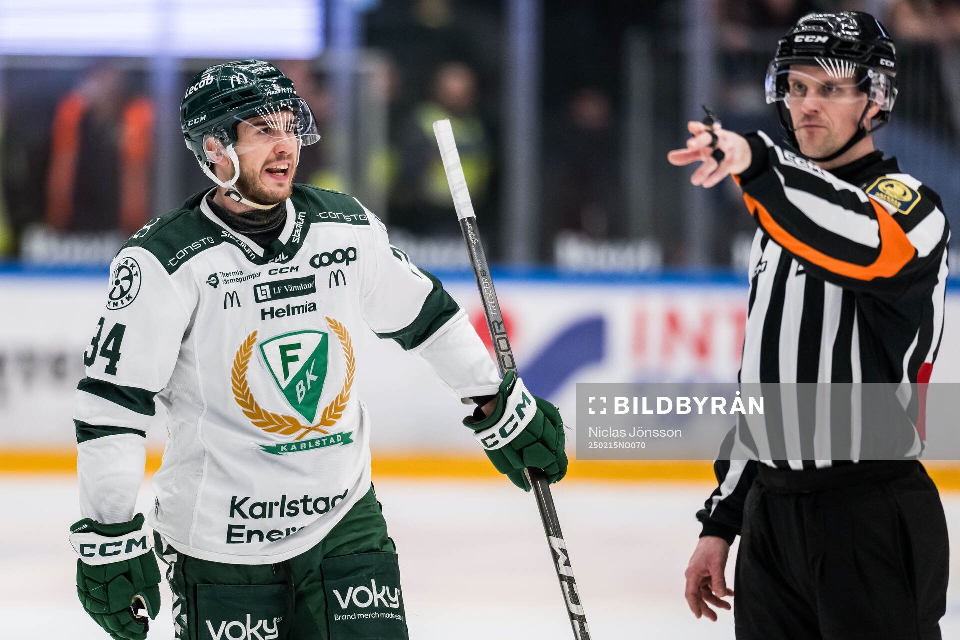 Färjestads Michael Lindqvist reagerar