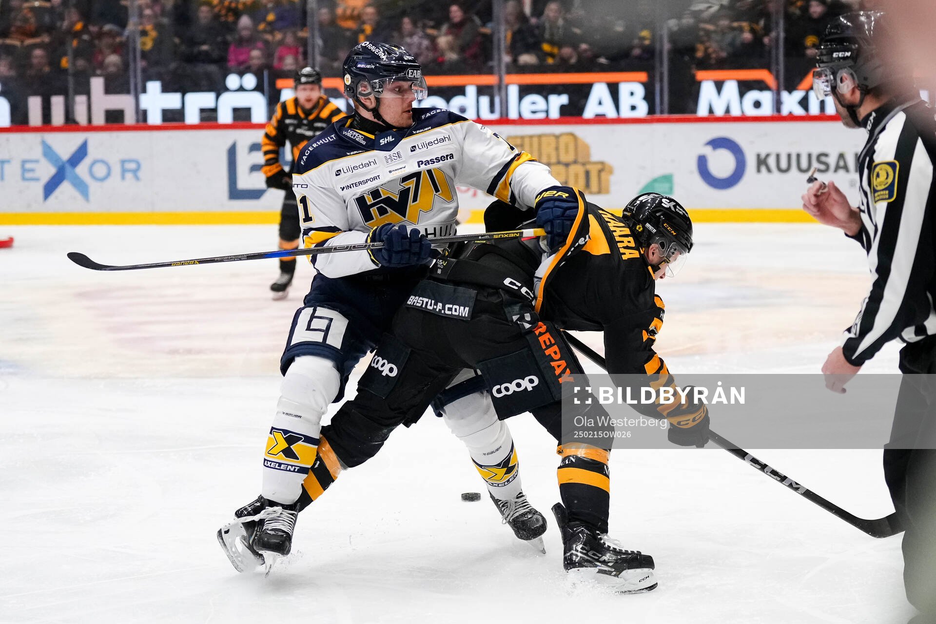 HV71s William Ignberg Nilsson och Skellefteås Frans Haara