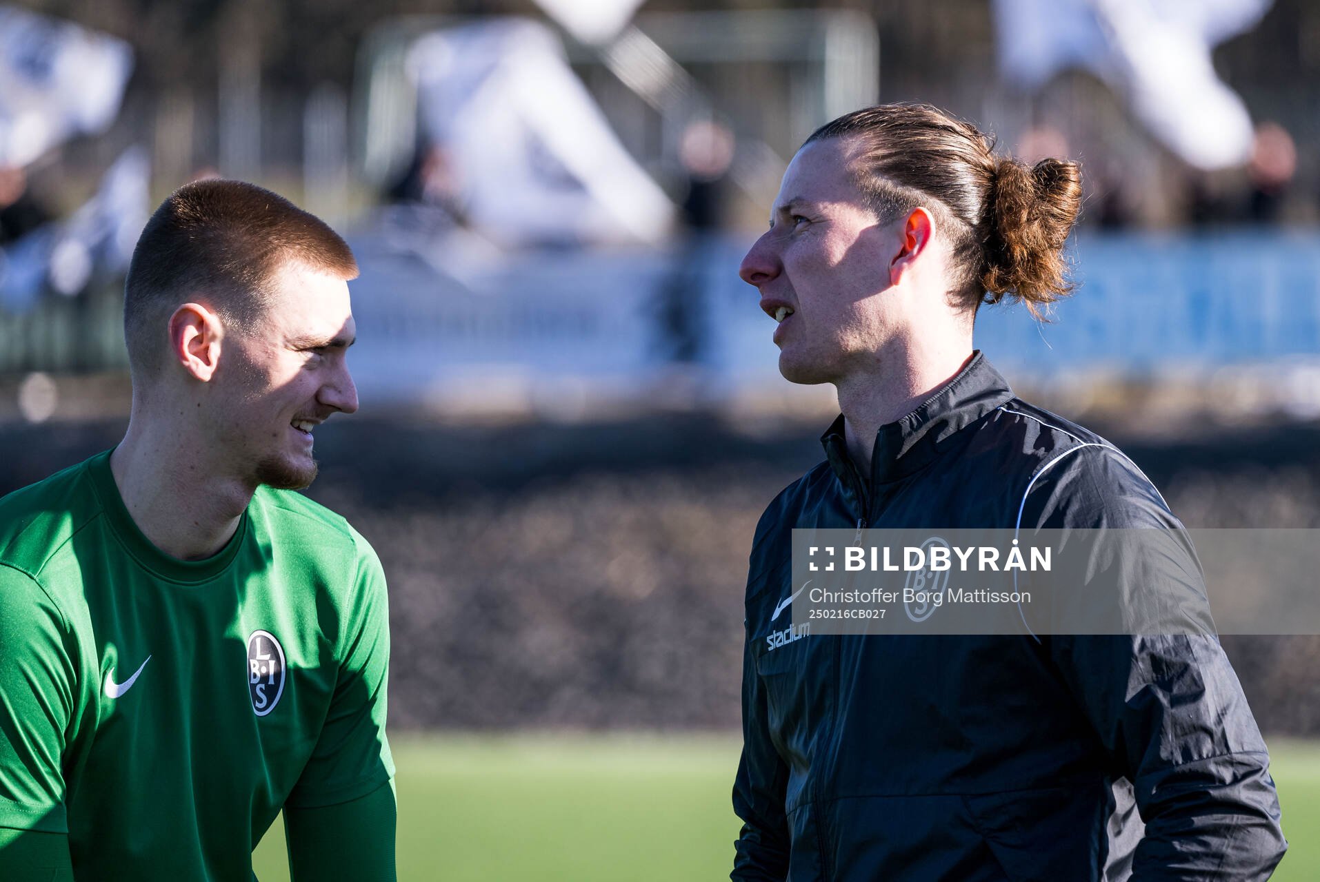 Landskronas målvakt Marcus Pettersson och Andreas Murbeck