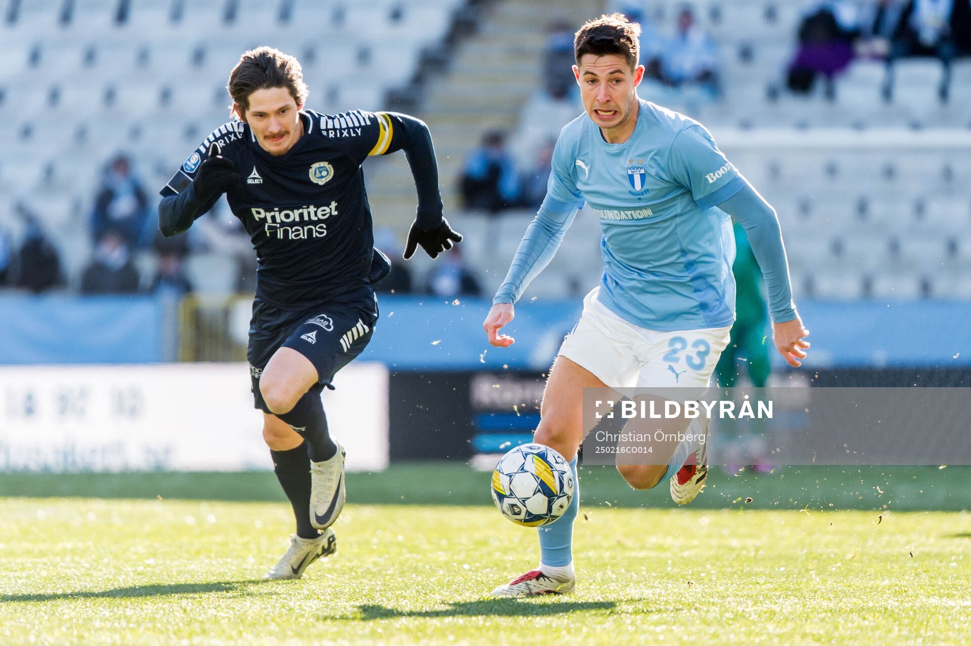 Utsiktens Robin Book och Malmö FFs Lasse Berg Johnsen
