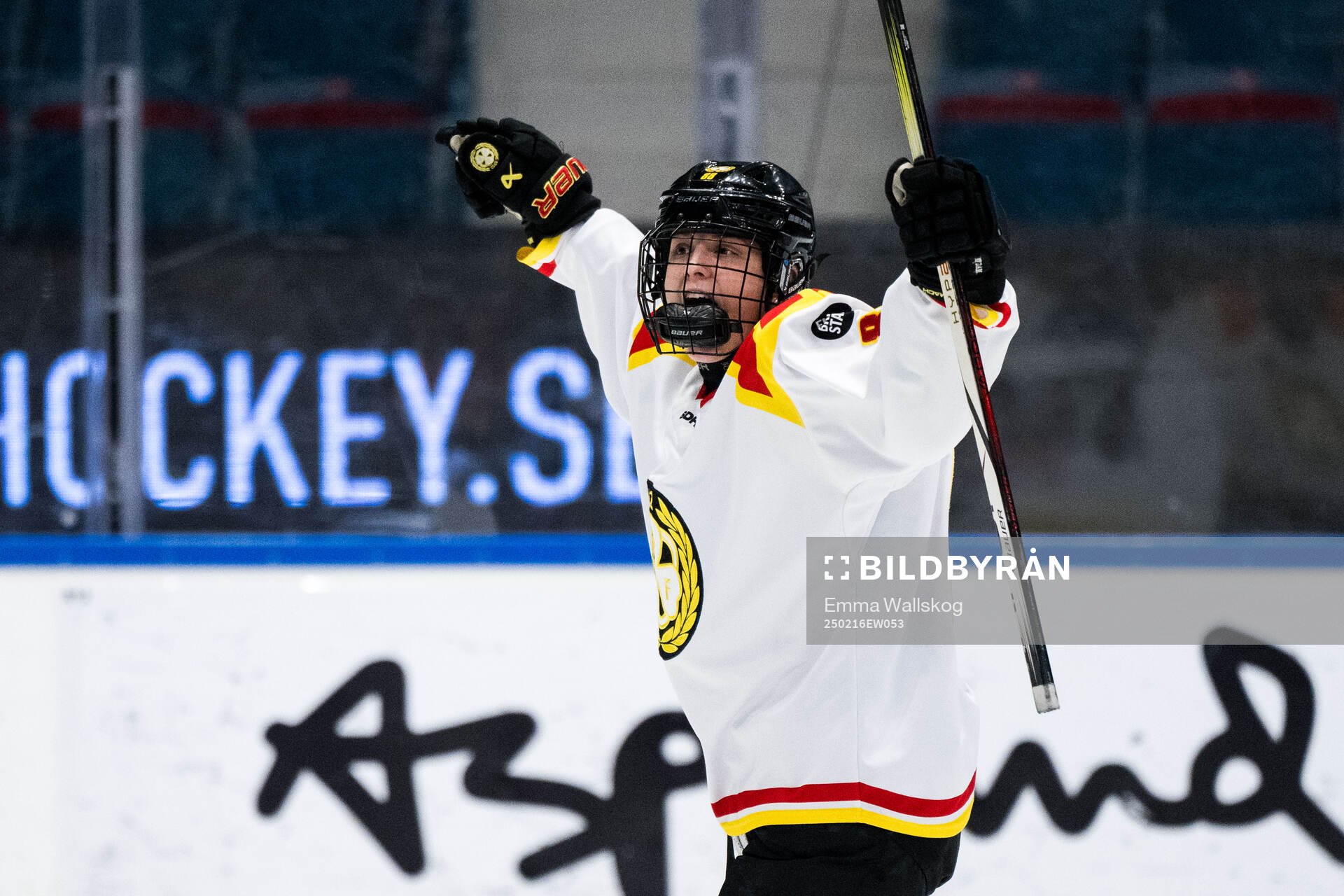 Brynäs Stina Sandberg jublar