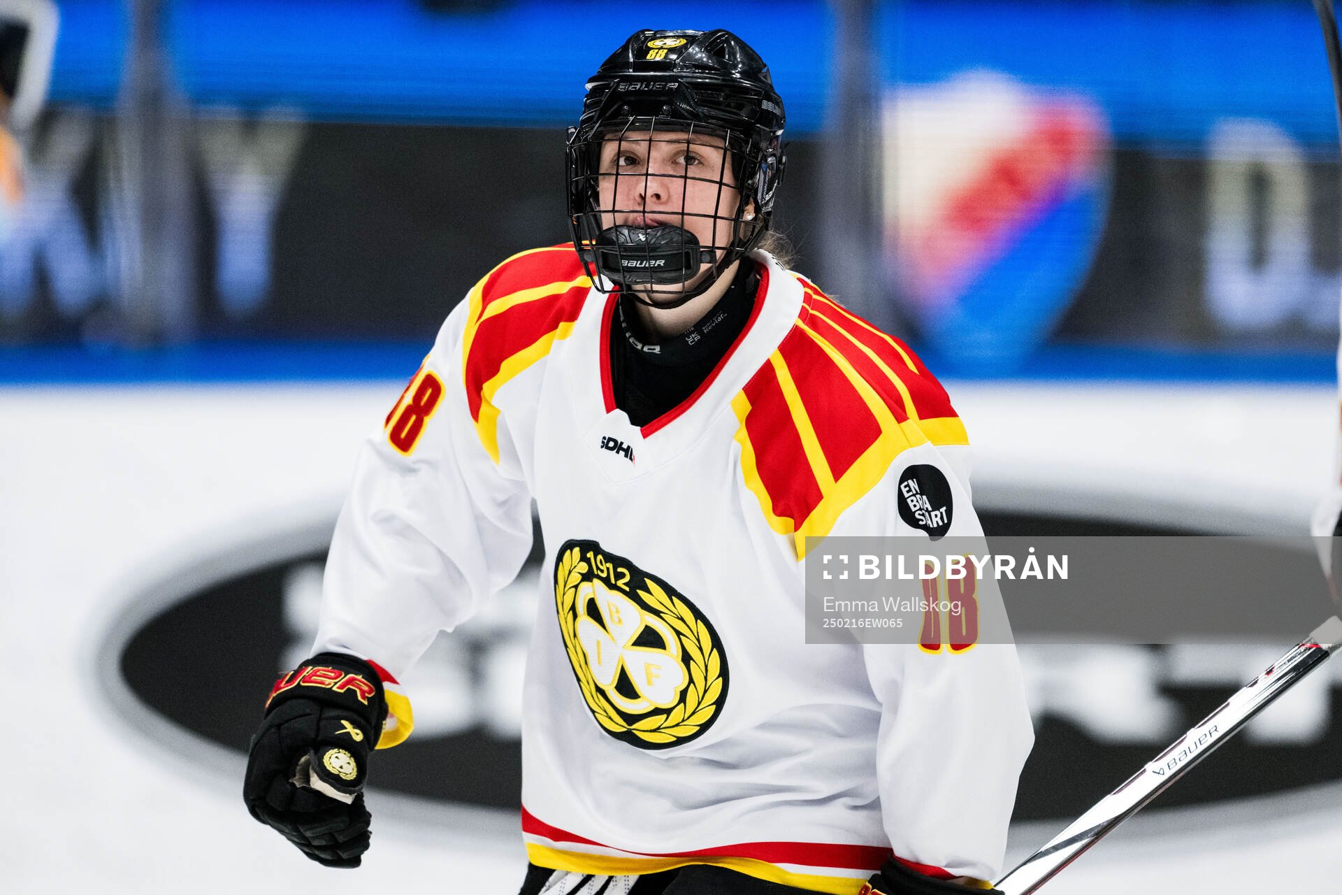 Brynäs Stina Sandberg jublar